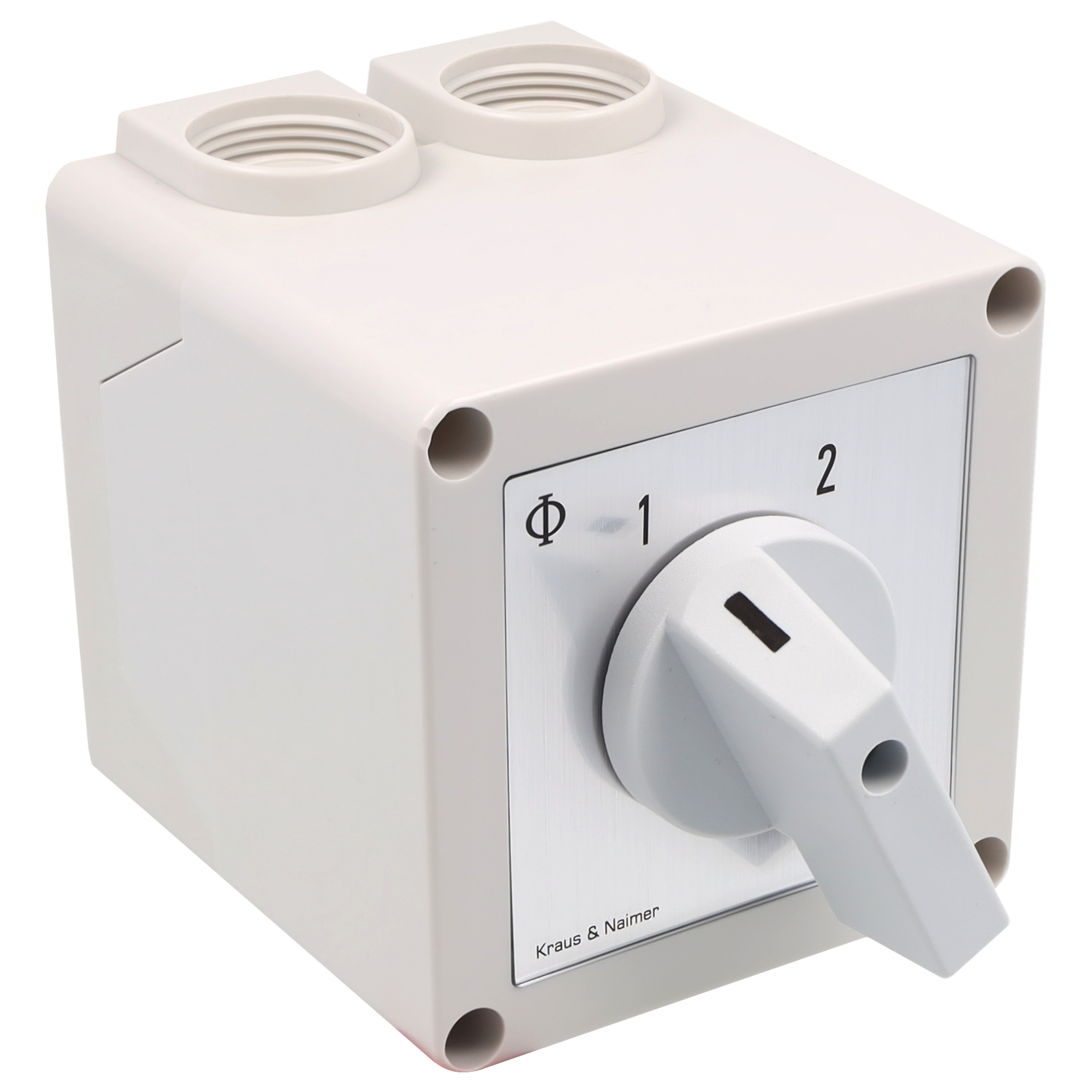 Changeover switch w/o OFF; 3-pole; 1-2; Plastic housing