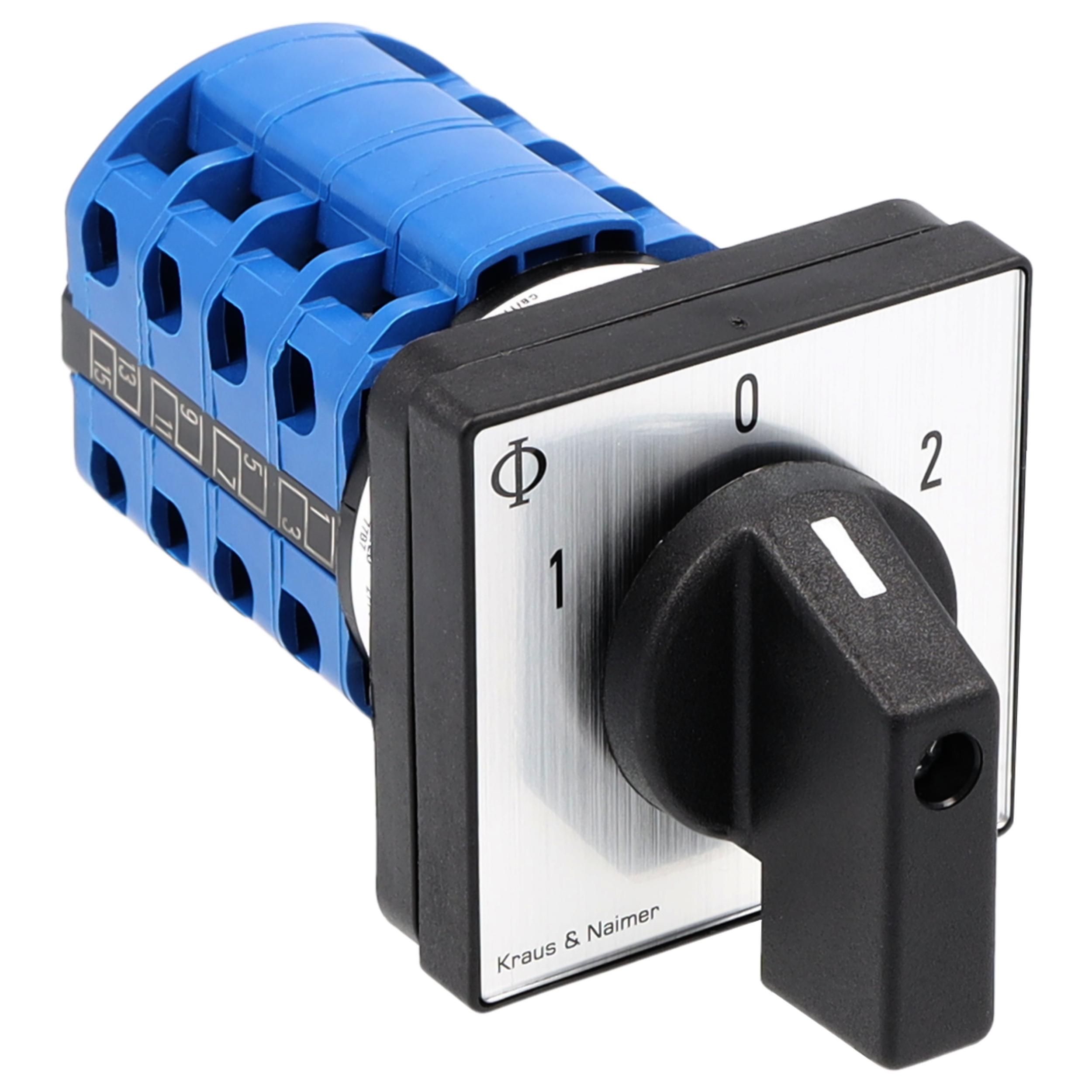 Changeover switch w. OFF; 4-pole; 1-0-2; Panel mounting 4-hole