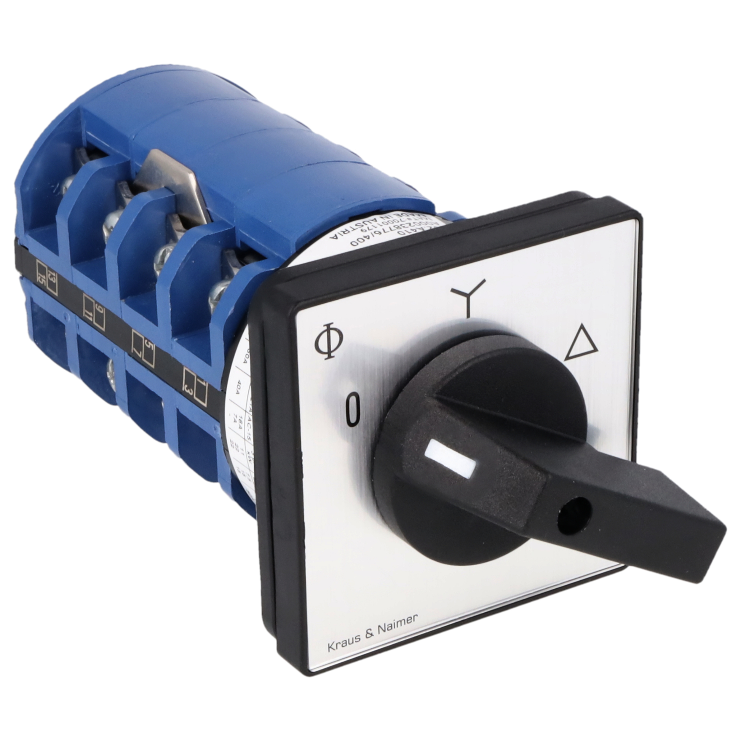 Stern-Dreieck-Schalter; 0-Stern-Dreieck; Fronteinbau 4-Loch