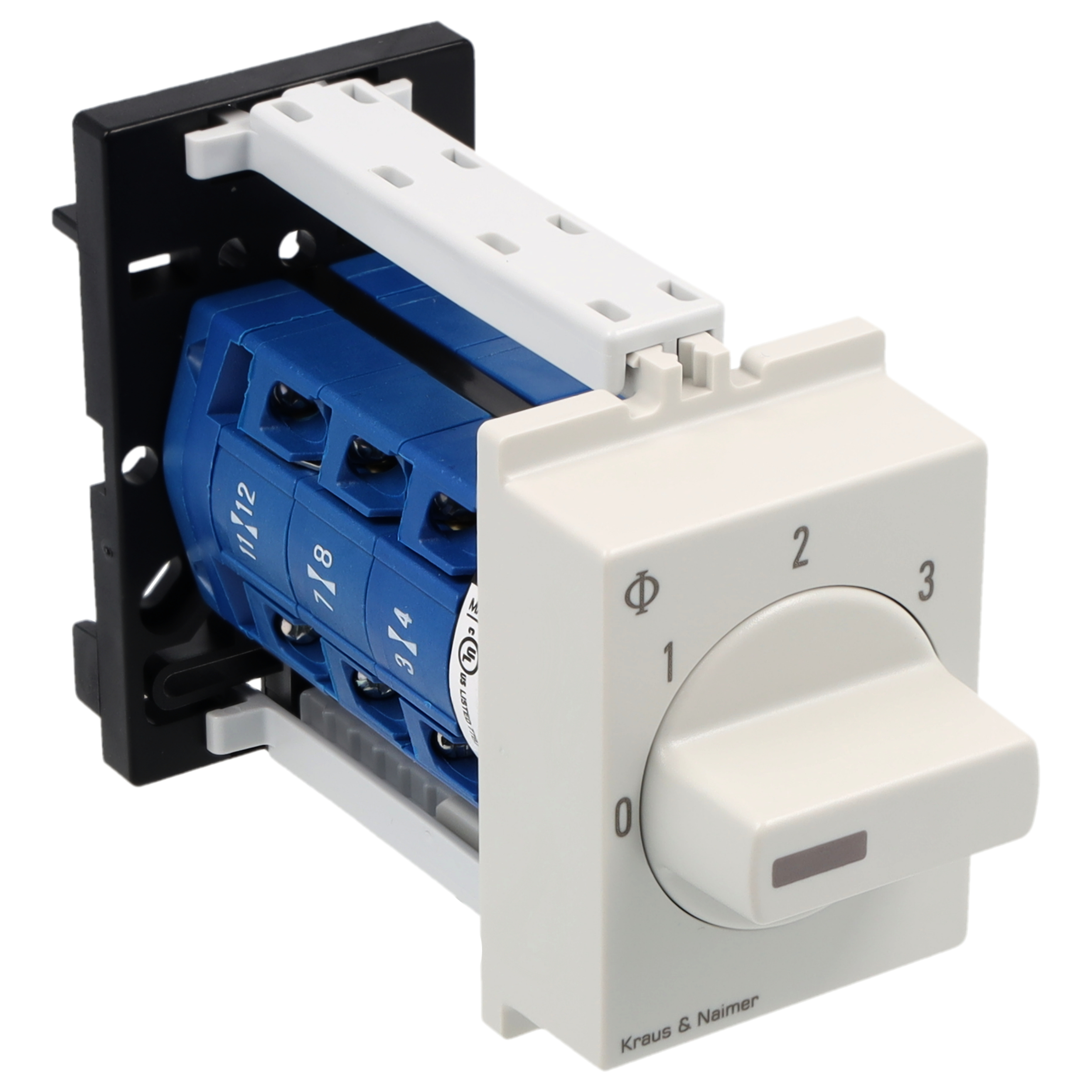 Stufenschalter 0-3; 2-polig; 0-1-2-3; Reiheneinbau