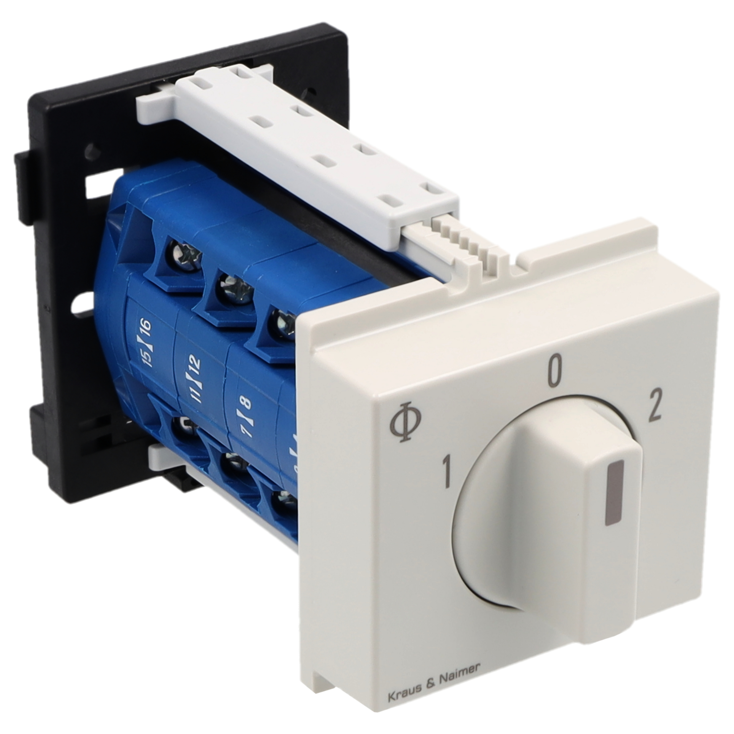 Changeover switch w/o OFF; 4-pole; 1-2; DIN rail mounting