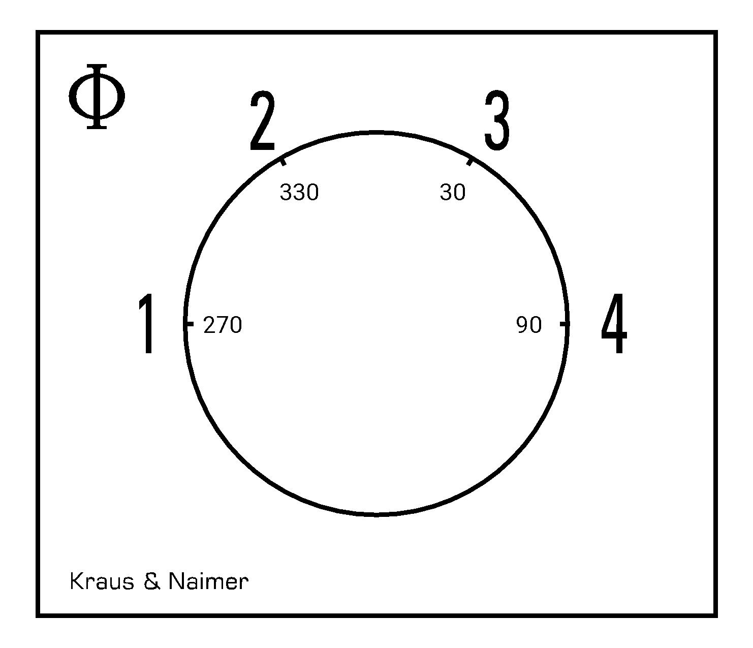 Stufenschalter 1-4; 1-polig; 1-2-3-4; Reiheneinbau