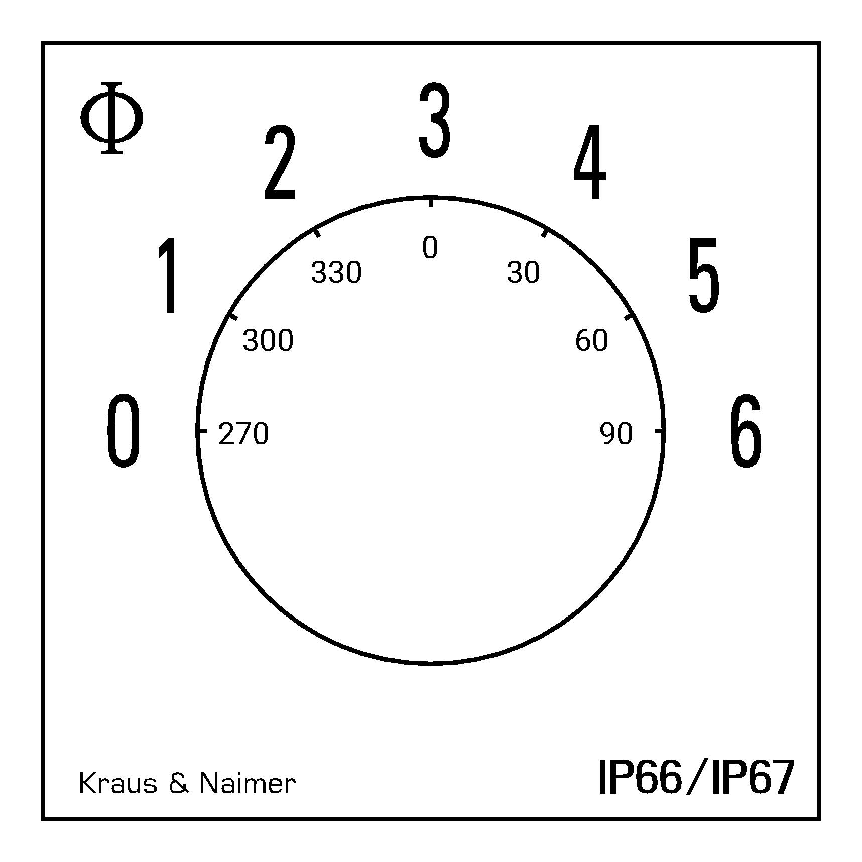 Stufenschalter 0-6; 1-polig; 0->6; Kunststoffgehäuse