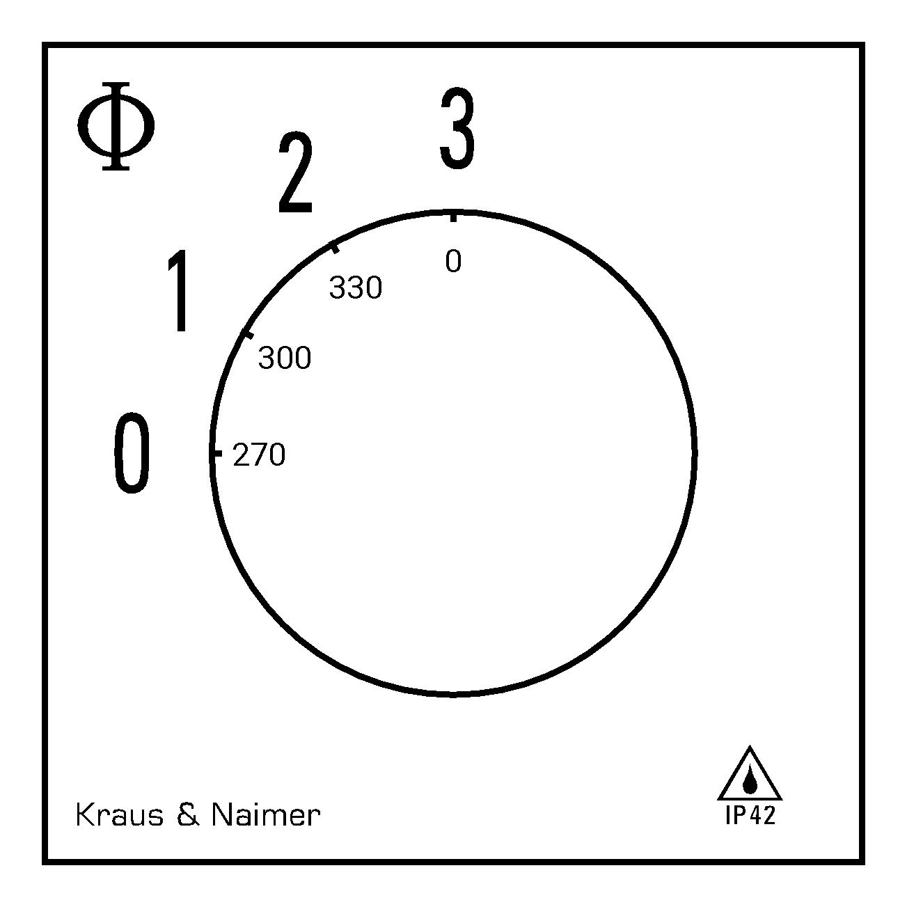 Gruppenschalter 3 Gr.; 1-polig; 0-1-2-3; Kunststoffgehäuse