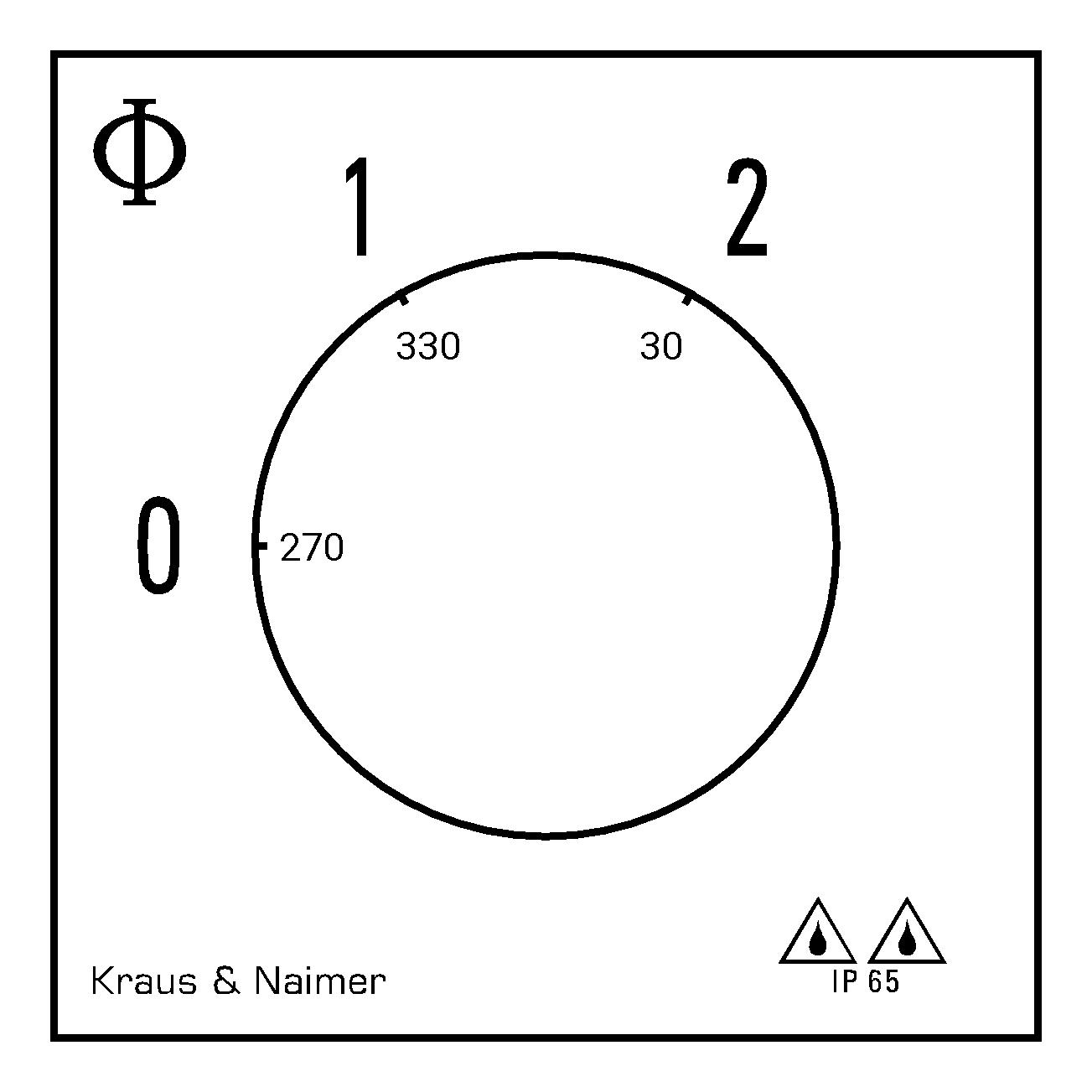 General application switch (2 Gang); 1-pole; 0-1-2; Plastic housing