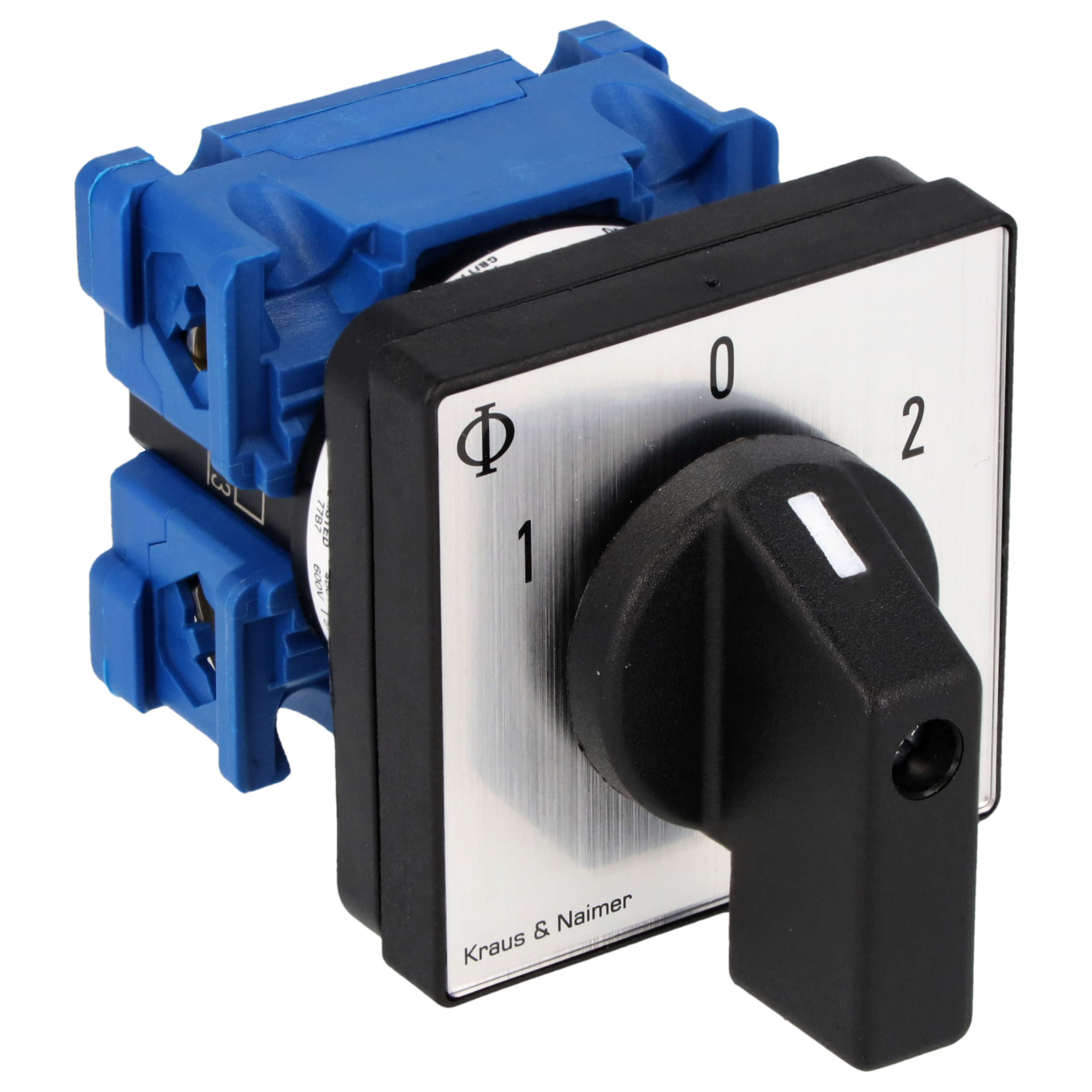Changeover switch w. OFF; 1-pole; 1-0-2; Panel mounting 4-hole