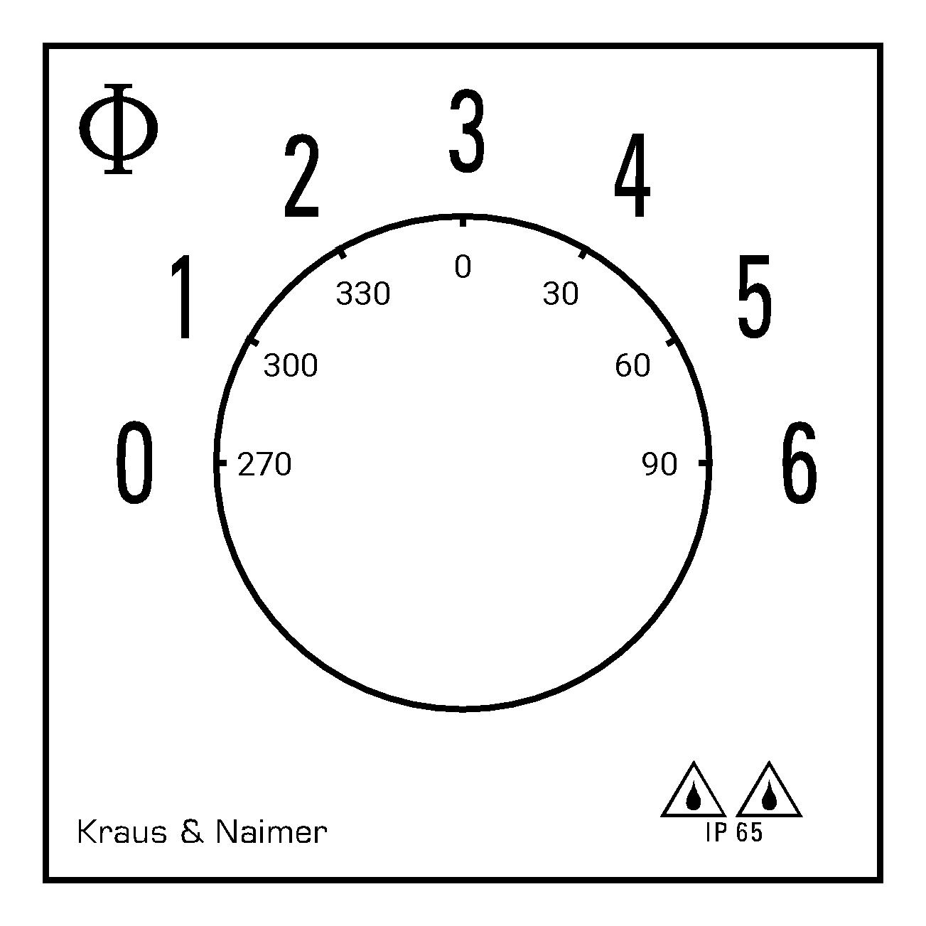 Multi-step switch 0-6; 1-pole; 0->6; Plastic housing