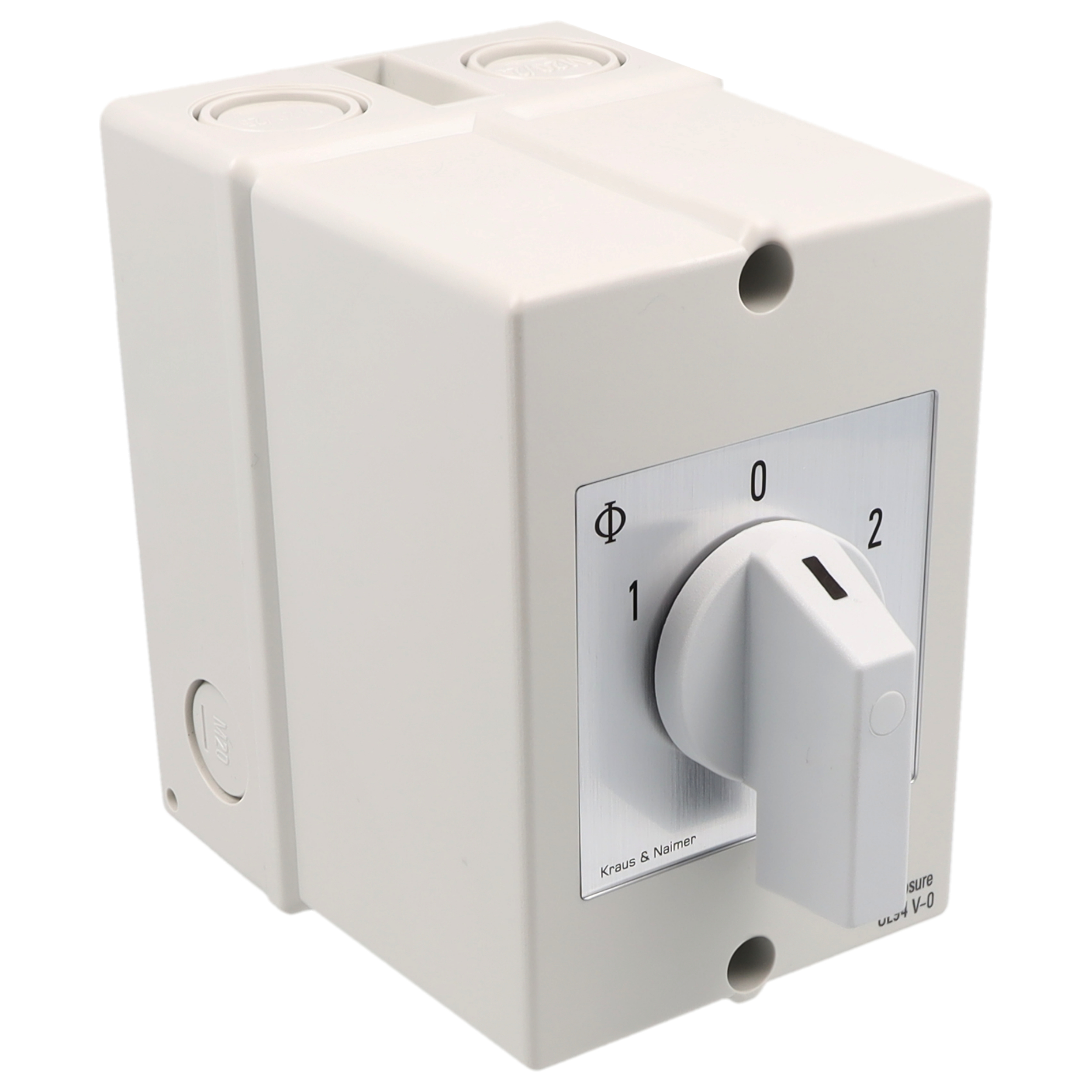 Reversing changeover switch; 3-pole; 1-0-2; Plastic housing