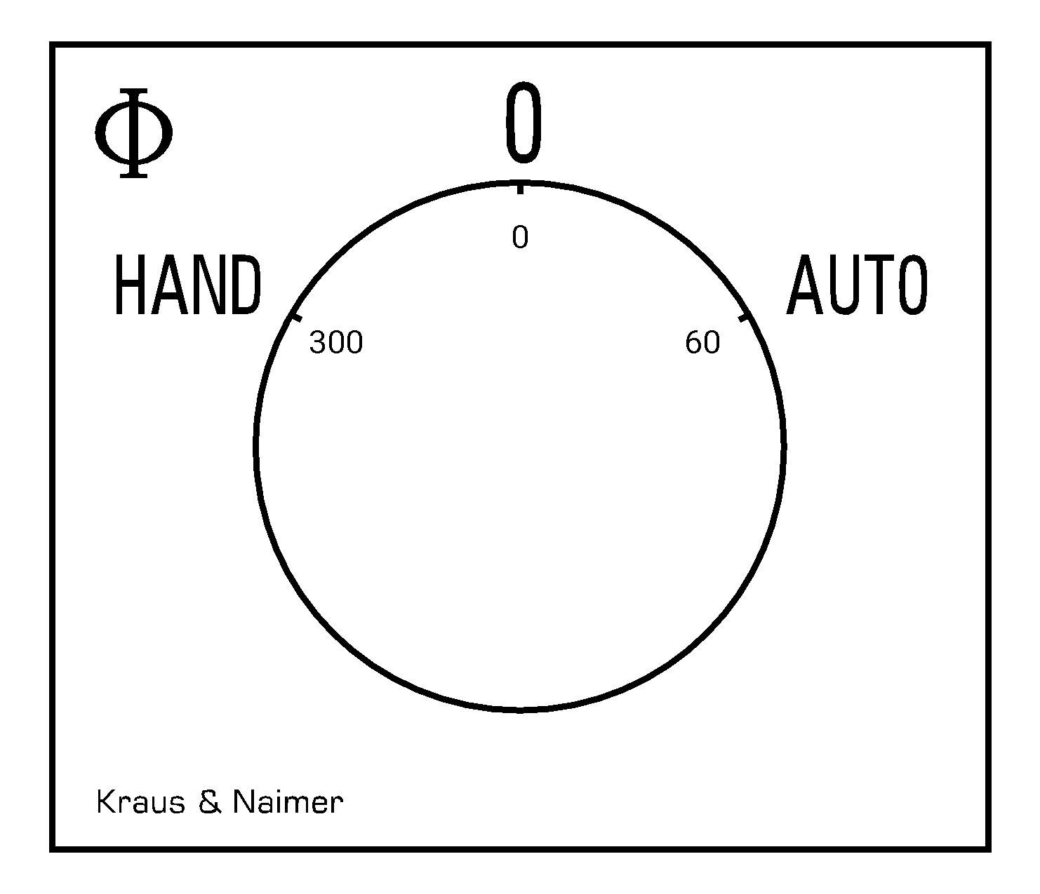 Umschalter m.0; 2-polig; HAND-0-AUTO; Reiheneinbau