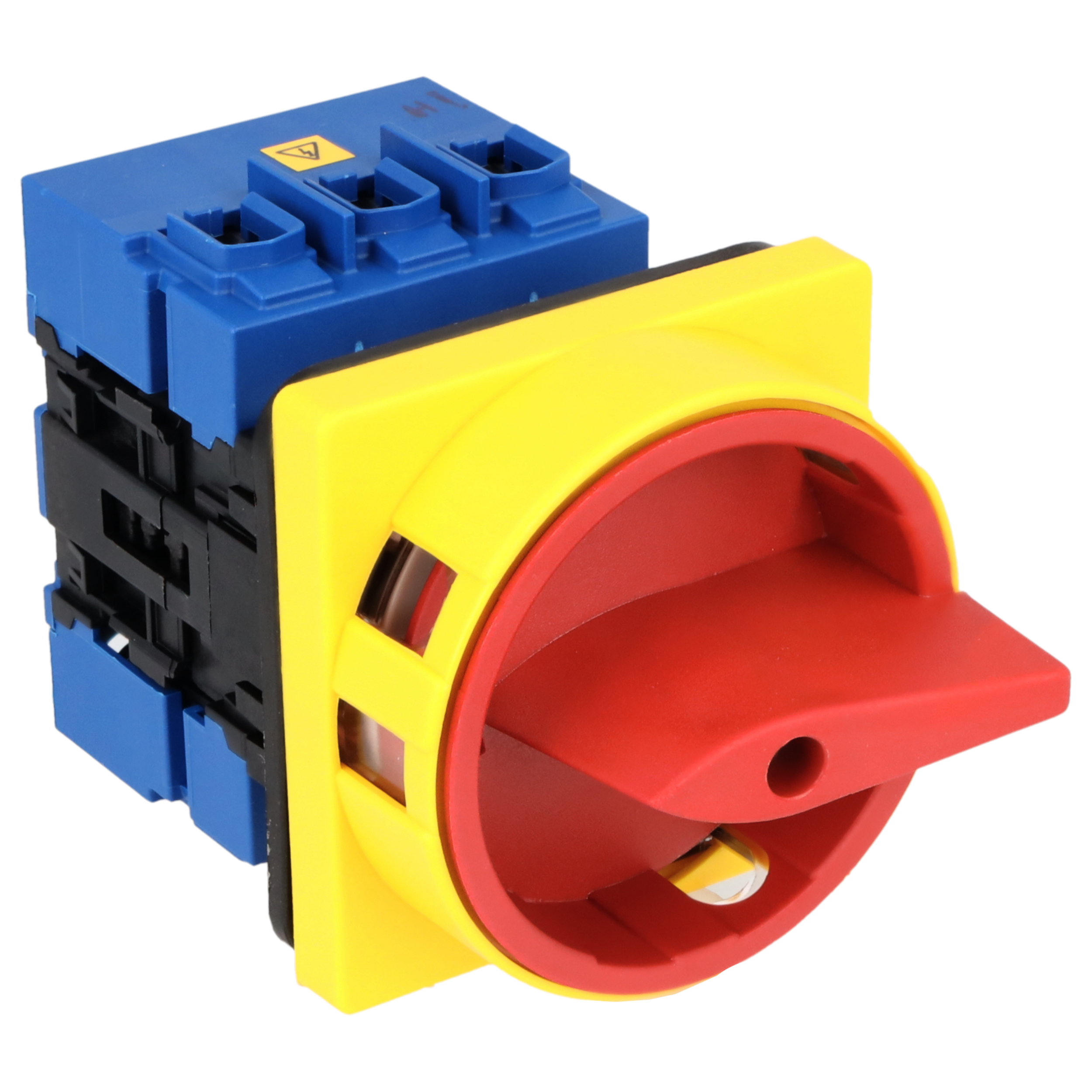 Hauptschalter; Ausschalter; 3-polig; 0-I; Fronteinbau 4-Loch; Sperrvorrichtung; rot