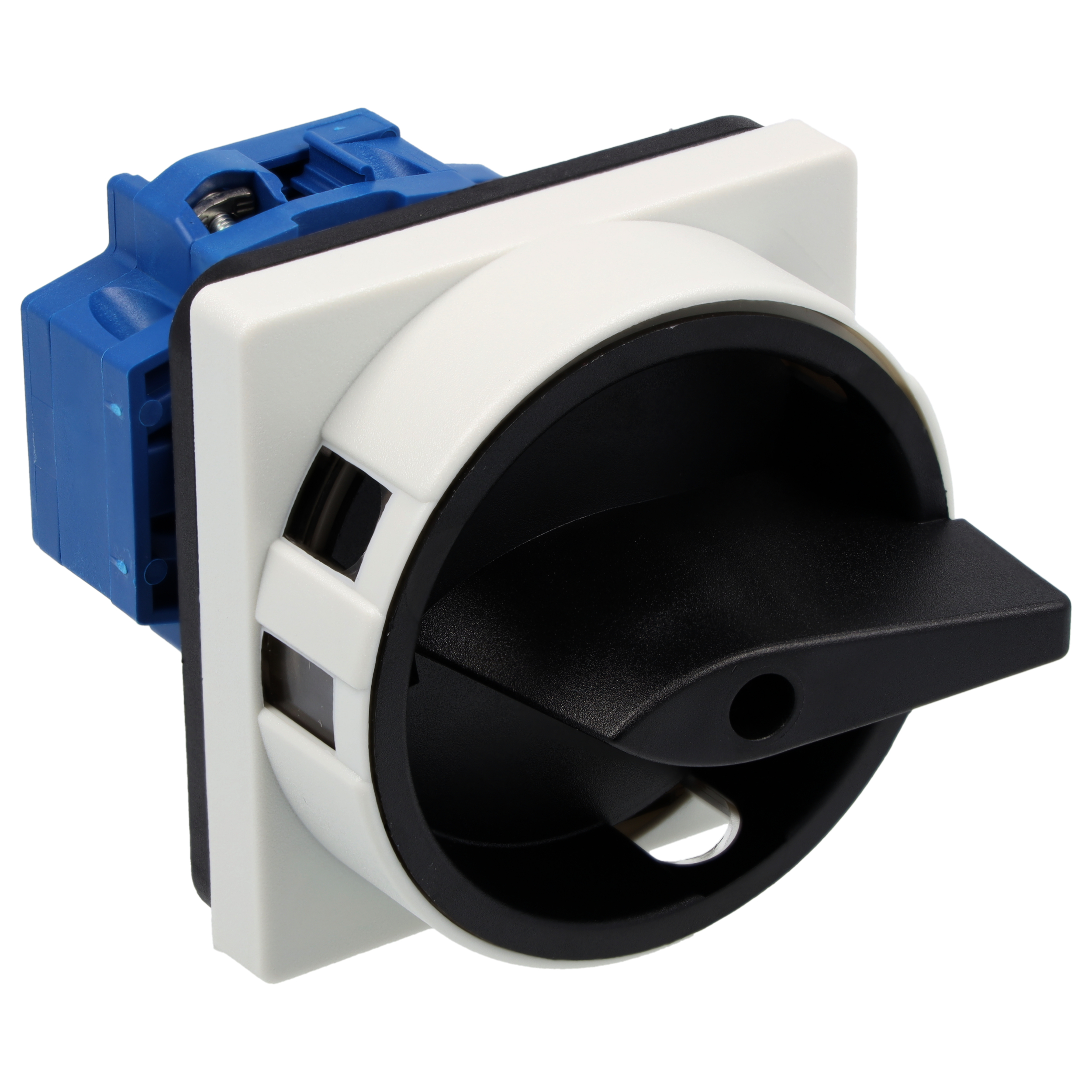 Main switch; ON/OFF switch; 2-pole; 0-I; Panel mounting 4-hole; Padlock Device; black