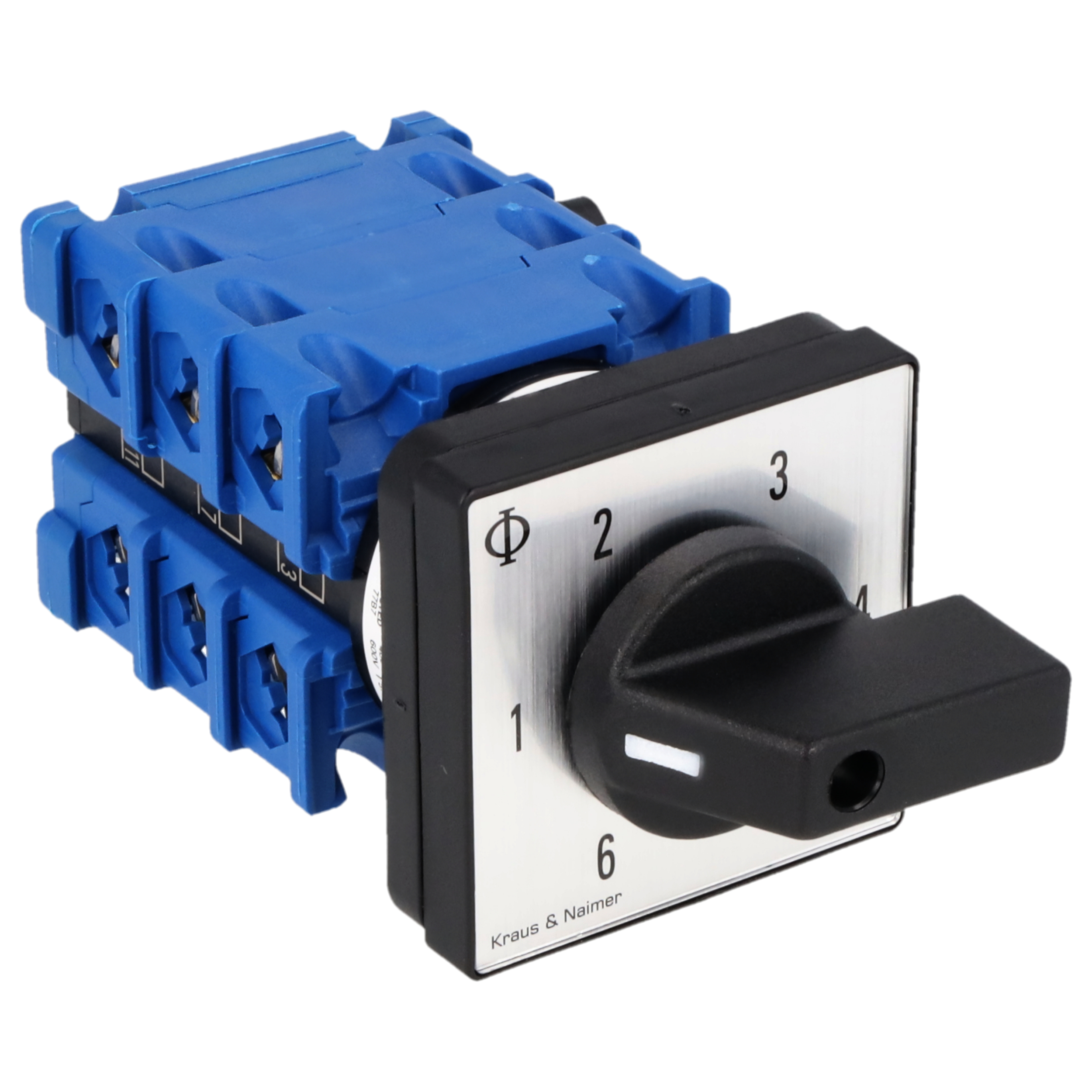 Multi-step switch 1-6; 1-pole; 1->6; Panel mounting 4-hole