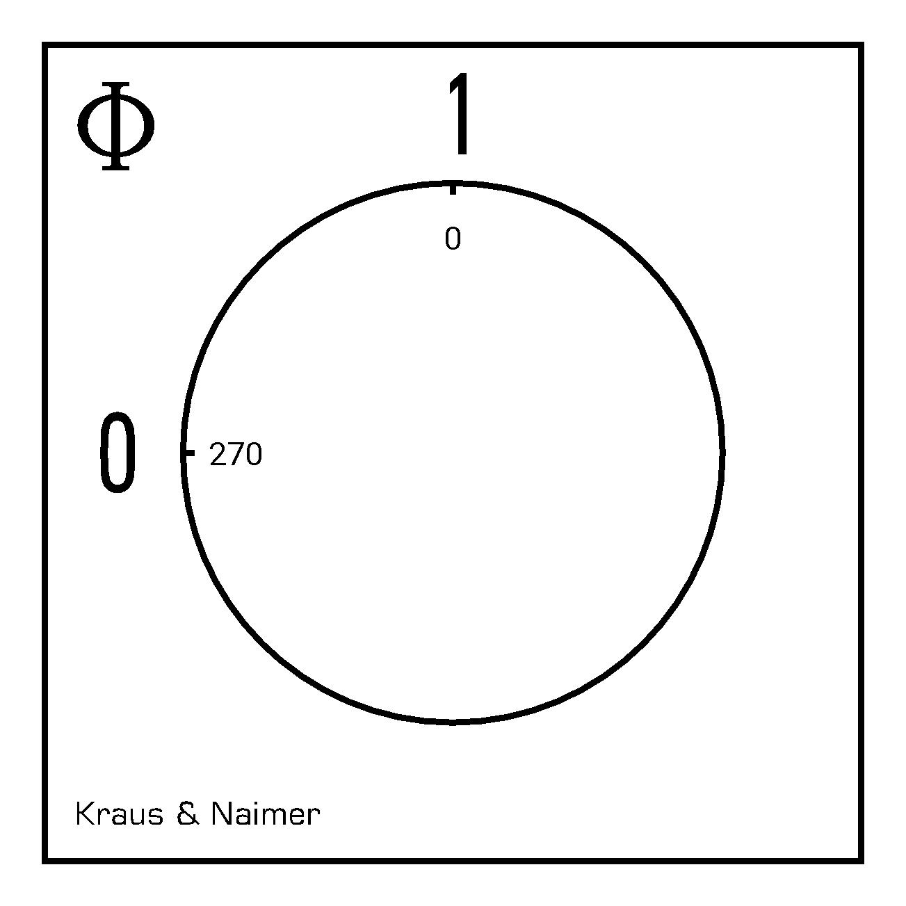 Ausschalter; 4-polig; 0-1; Zentralbefestigung