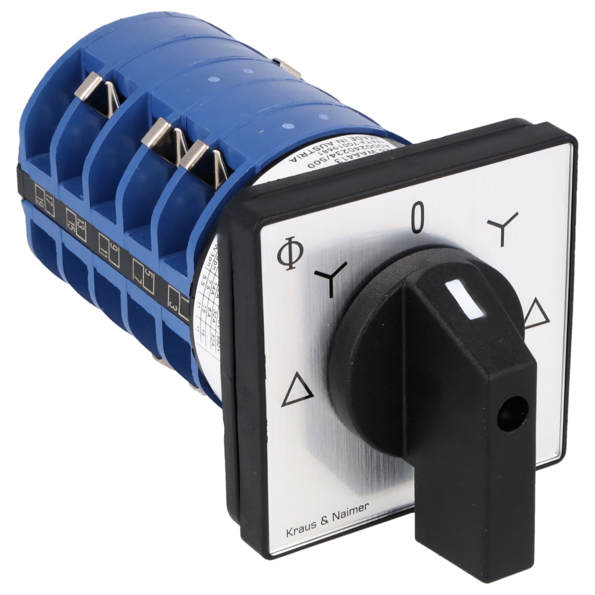 Stern-Dreieck-Schalter; Fronteinbau 4-Loch