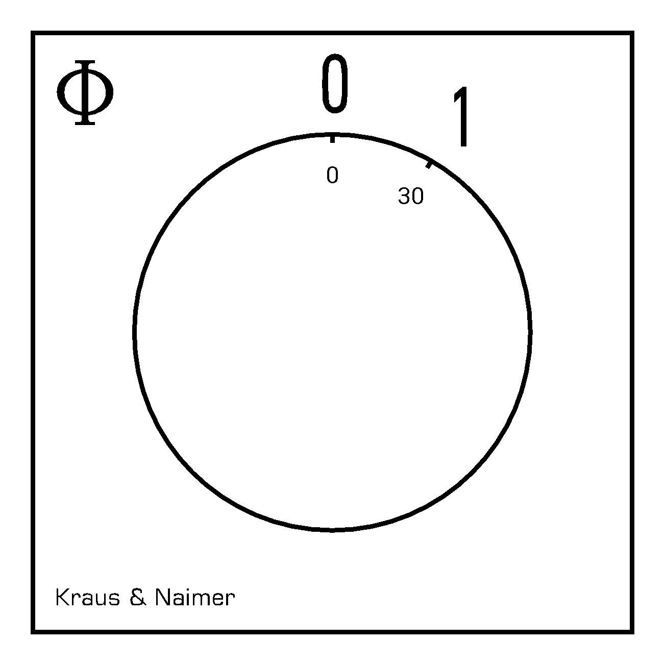 Ausschalter, RZ; 2-polig; 0-1; Zentralbefestigung