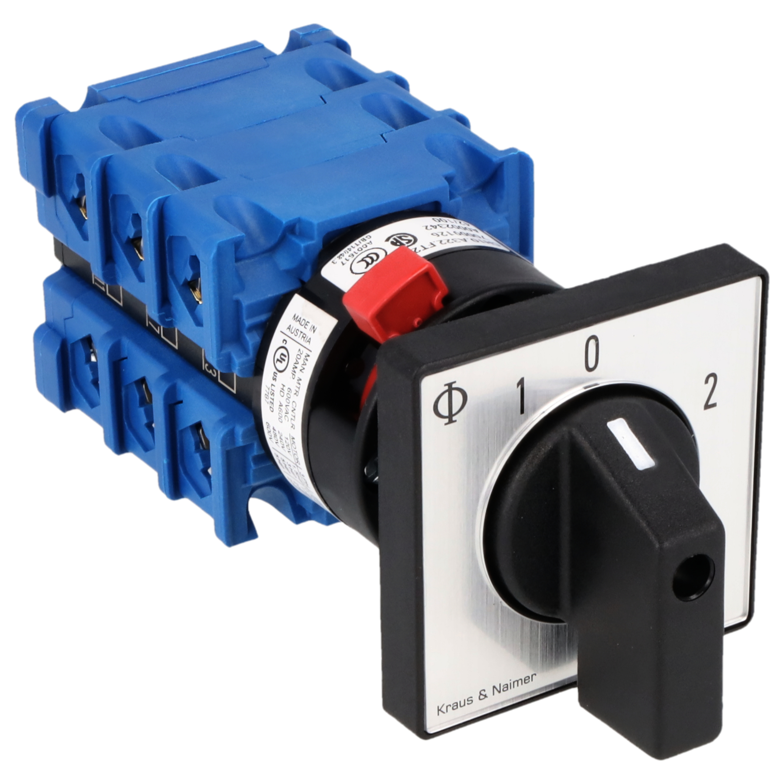 Umschalter 1>0-2; 3-polig; 1-0-2; Zentralbefestigung