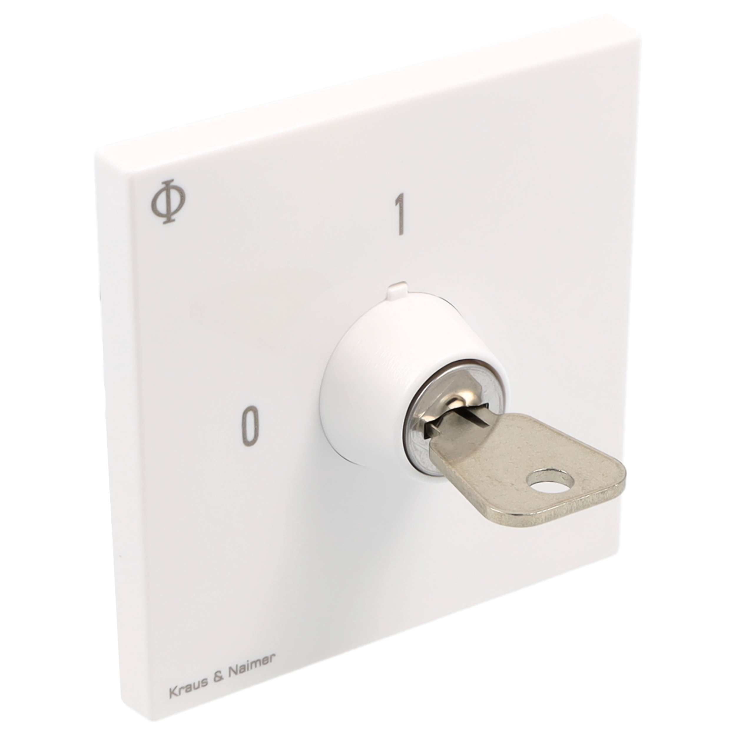 Schlüsselschalter; Ausschalter; 1-polig; 0-1; Unterputzeinsatz; Schlüsseleinrichtung