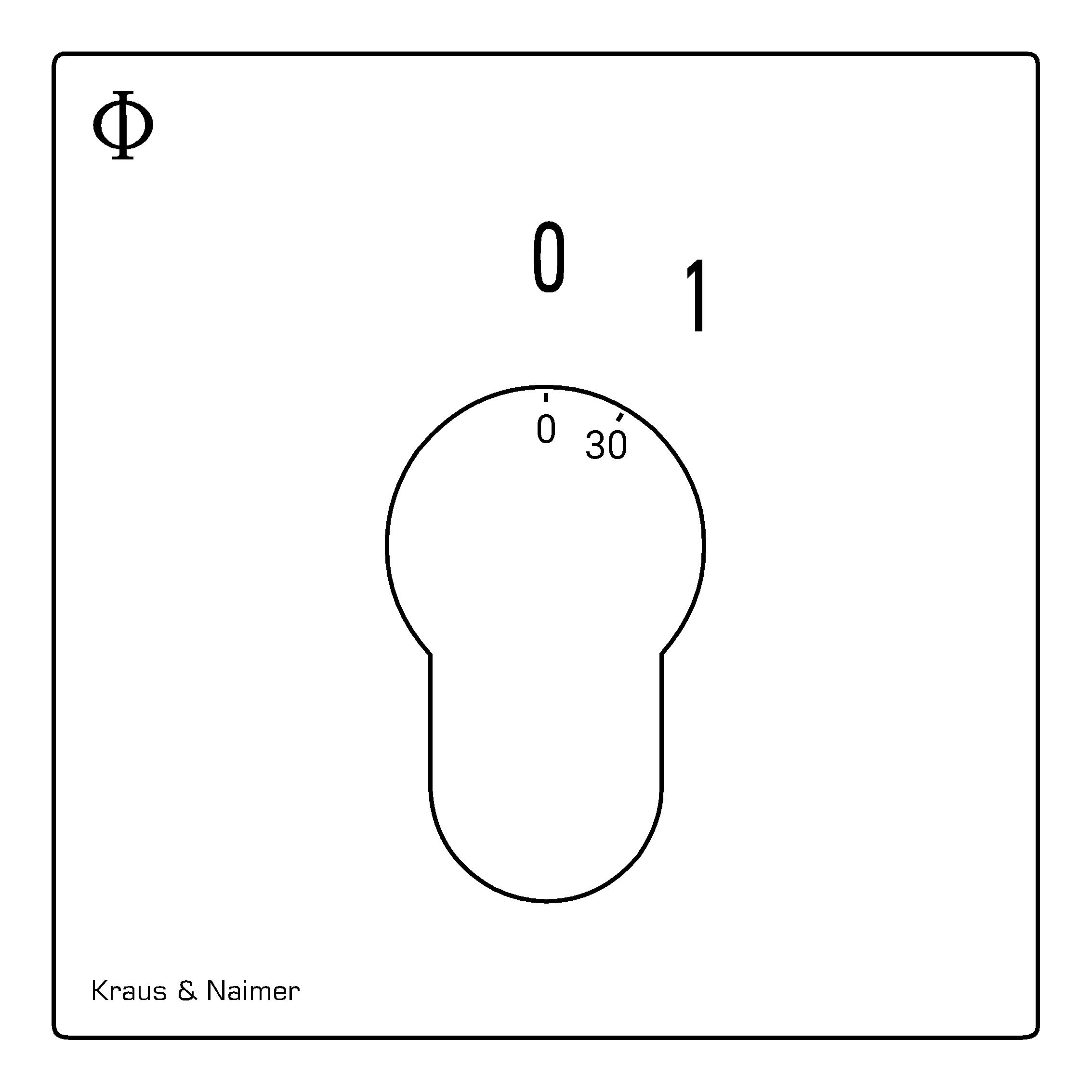 Schlüsselschalter; Ausschalter, RZ; 2-polig; 0-1; Unterputzeinsatz; Schlüsseleinrichtung