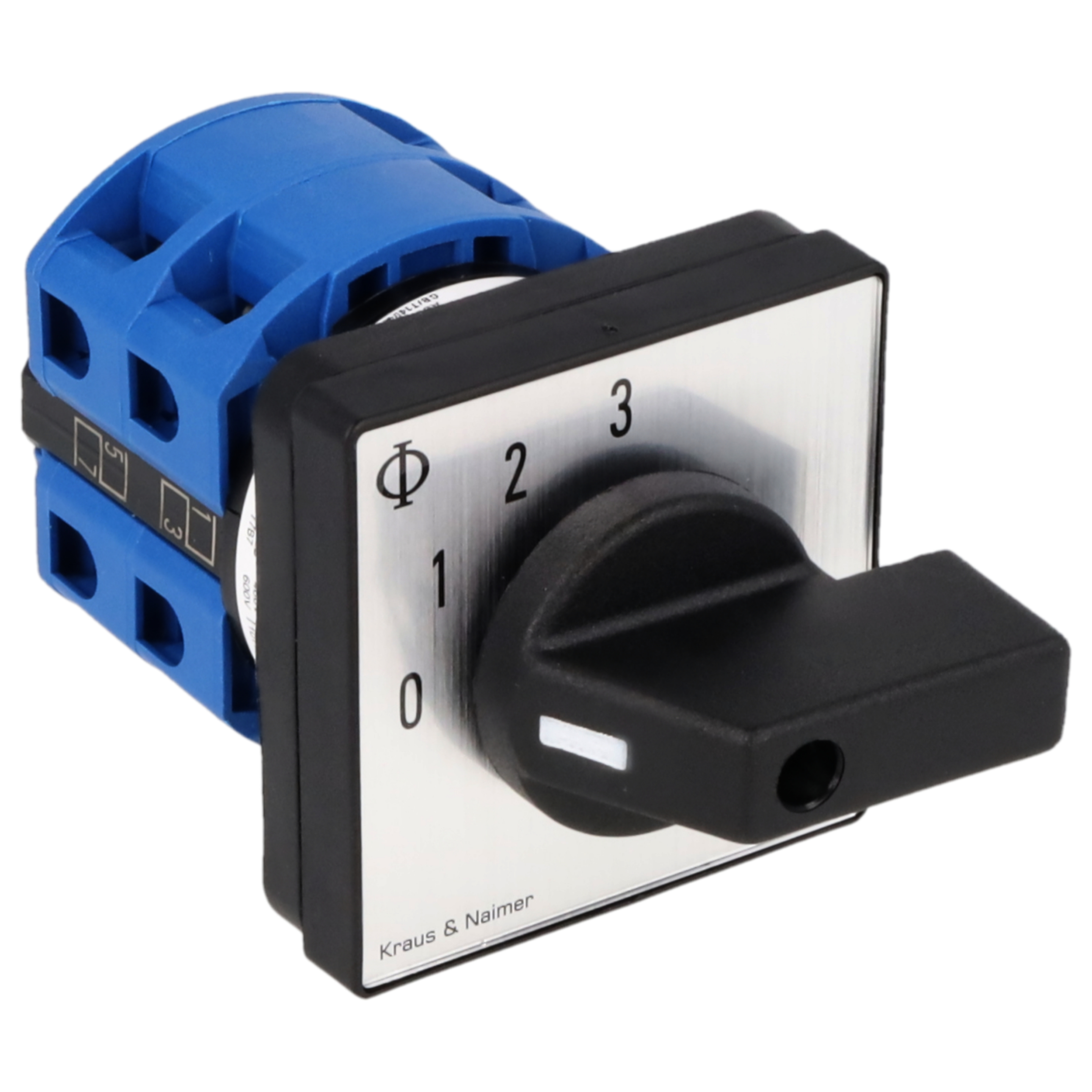 Gruppenschalter 3 Gr.; 1-polig; 0-1-2-3; Fronteinbau 4-Loch