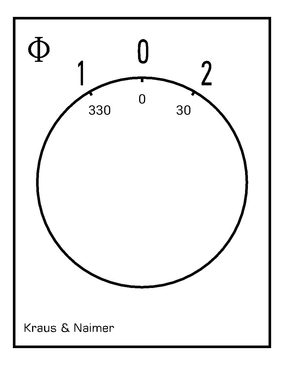 Umschalter m.0, RZ; 1-polig; 1-0-1; Reiheneinbau