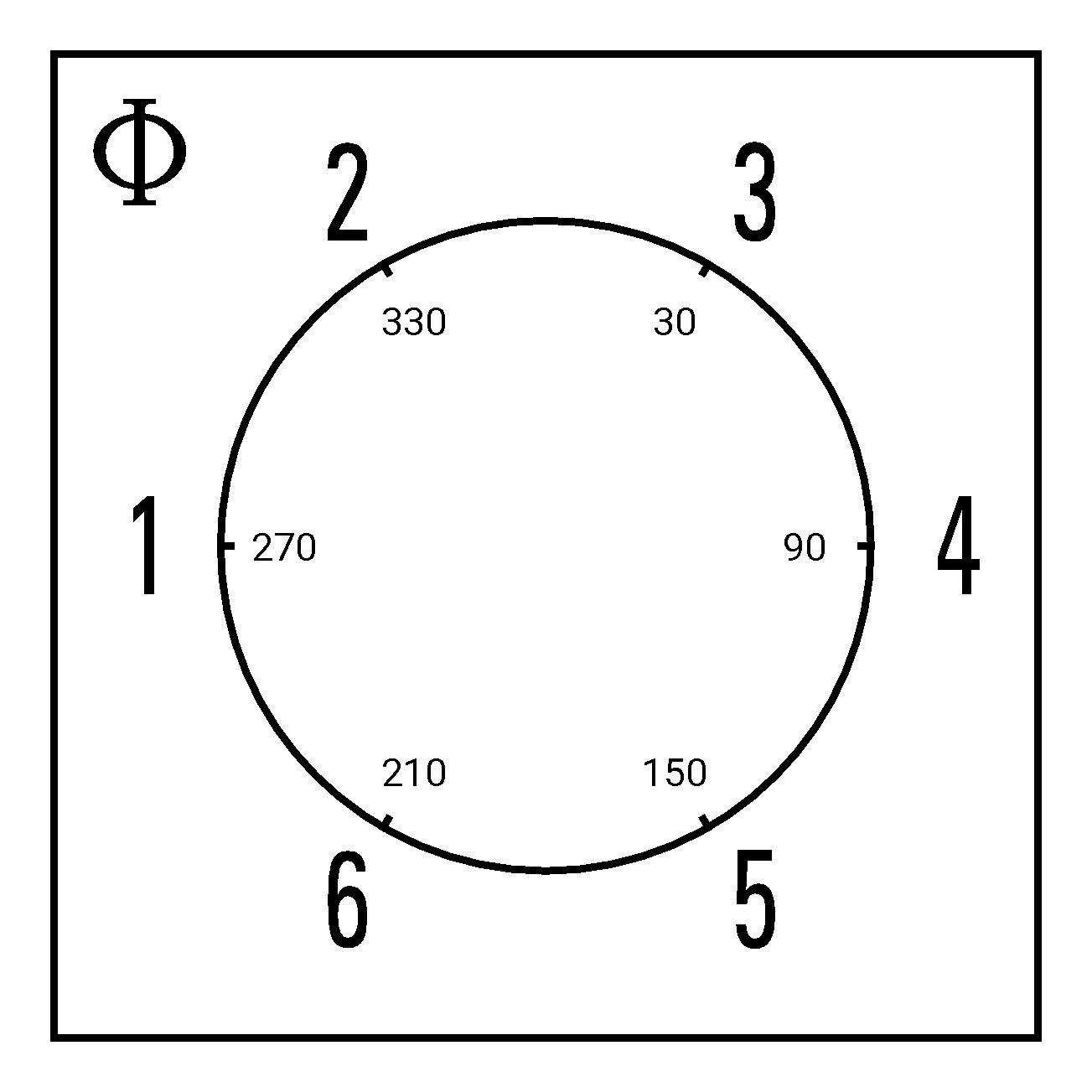 Stufenschalter 1-6; 1-polig; 1->6; Zentralbefestigung
