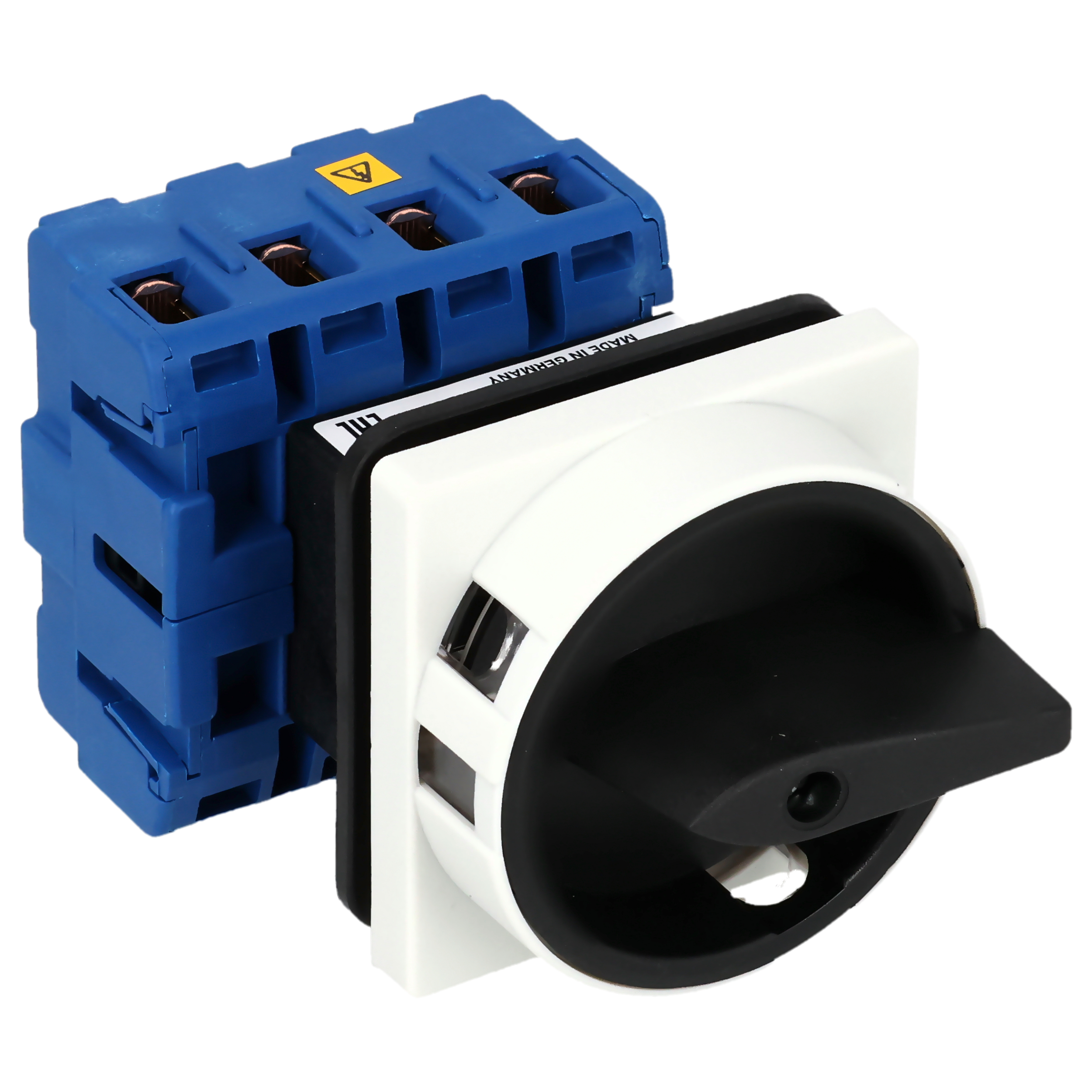 Hauptschalter; Ausschalter; 4-polig; 0-I; Fronteinbau 4-Loch; Sperrvorrichtung; schwarz