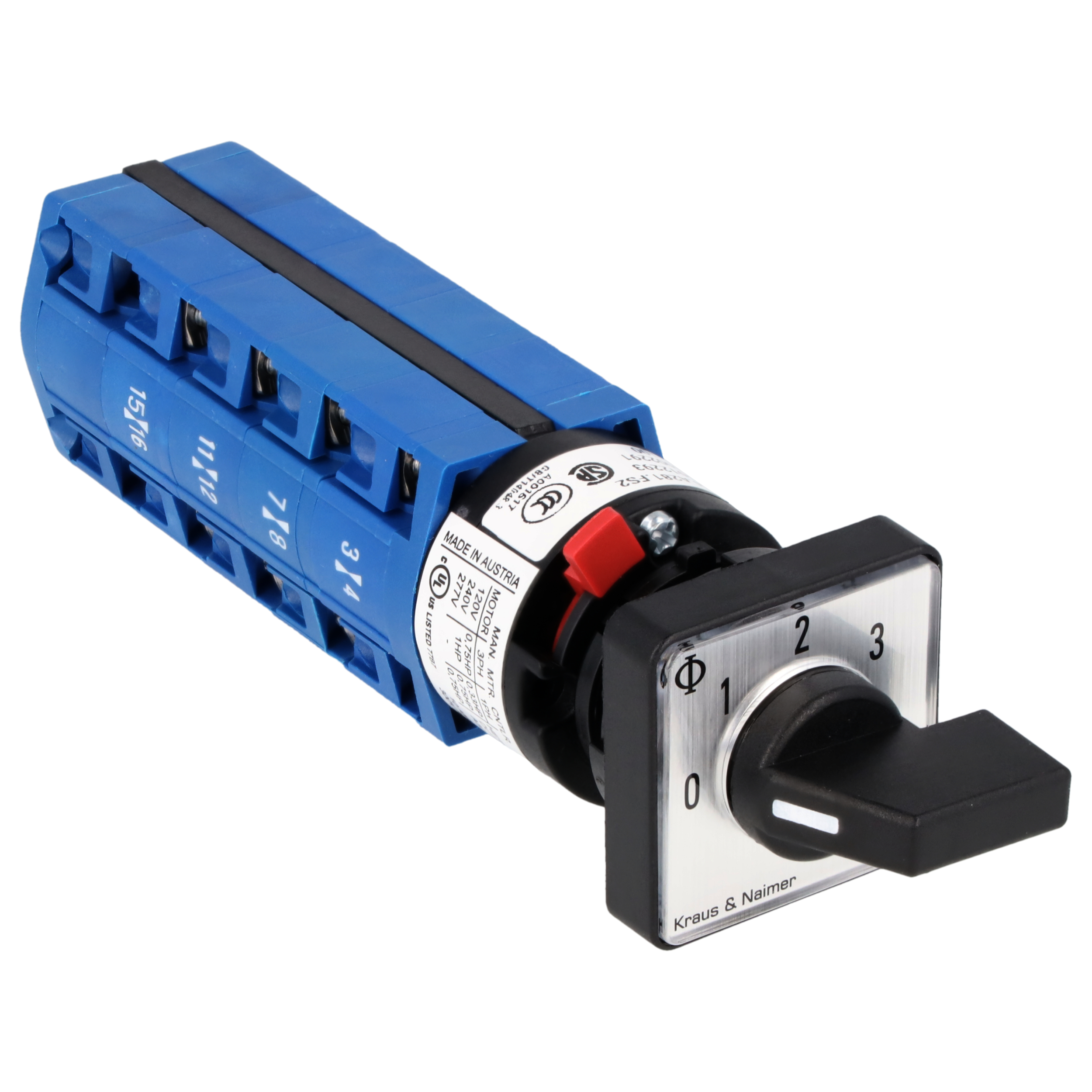 Stufenschalter 0-3; 3-polig; 0-1-2-3; Zentralbefestigung