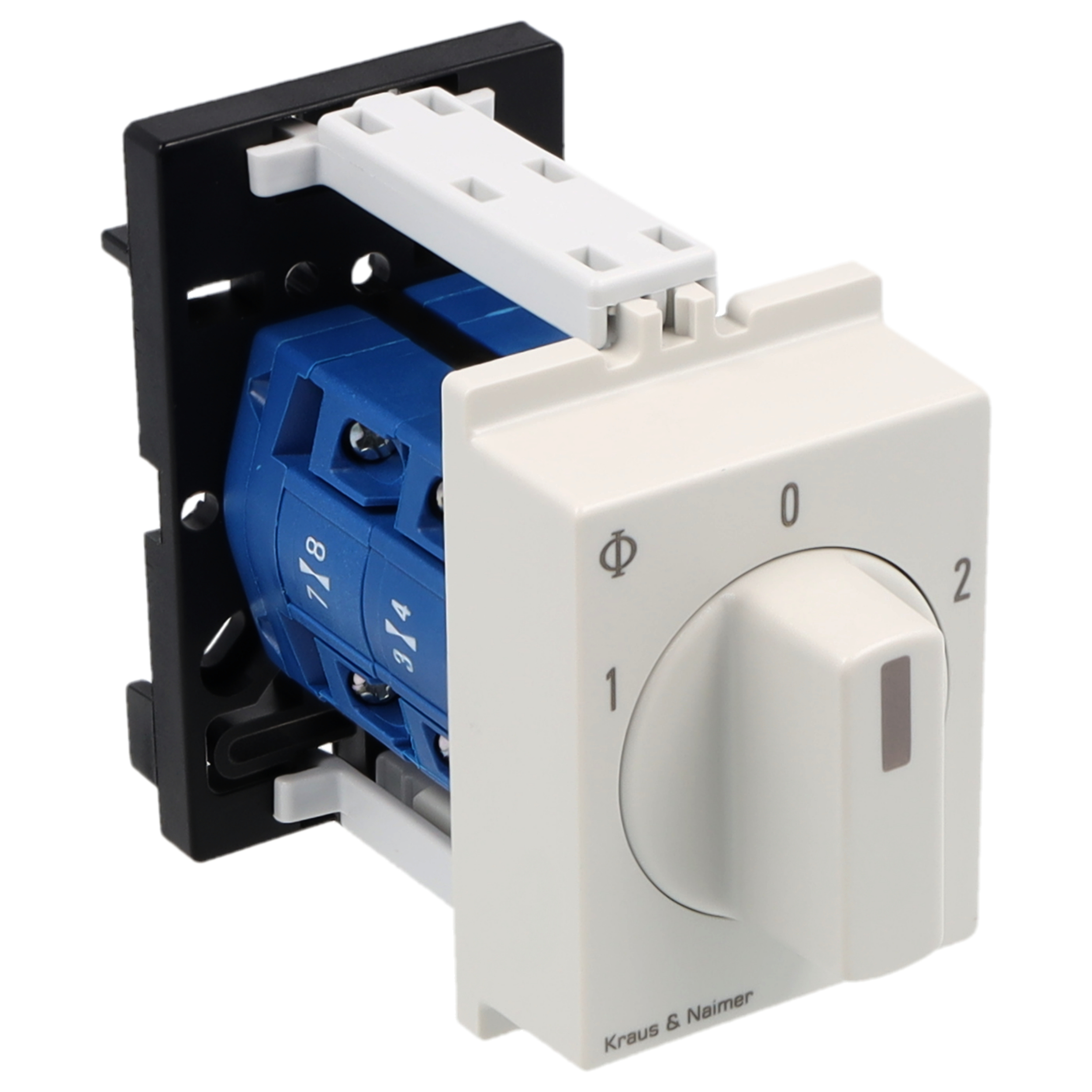 Umschalter m.0, galv.getr.; 2-polig; 1-0-2; Reiheneinbau