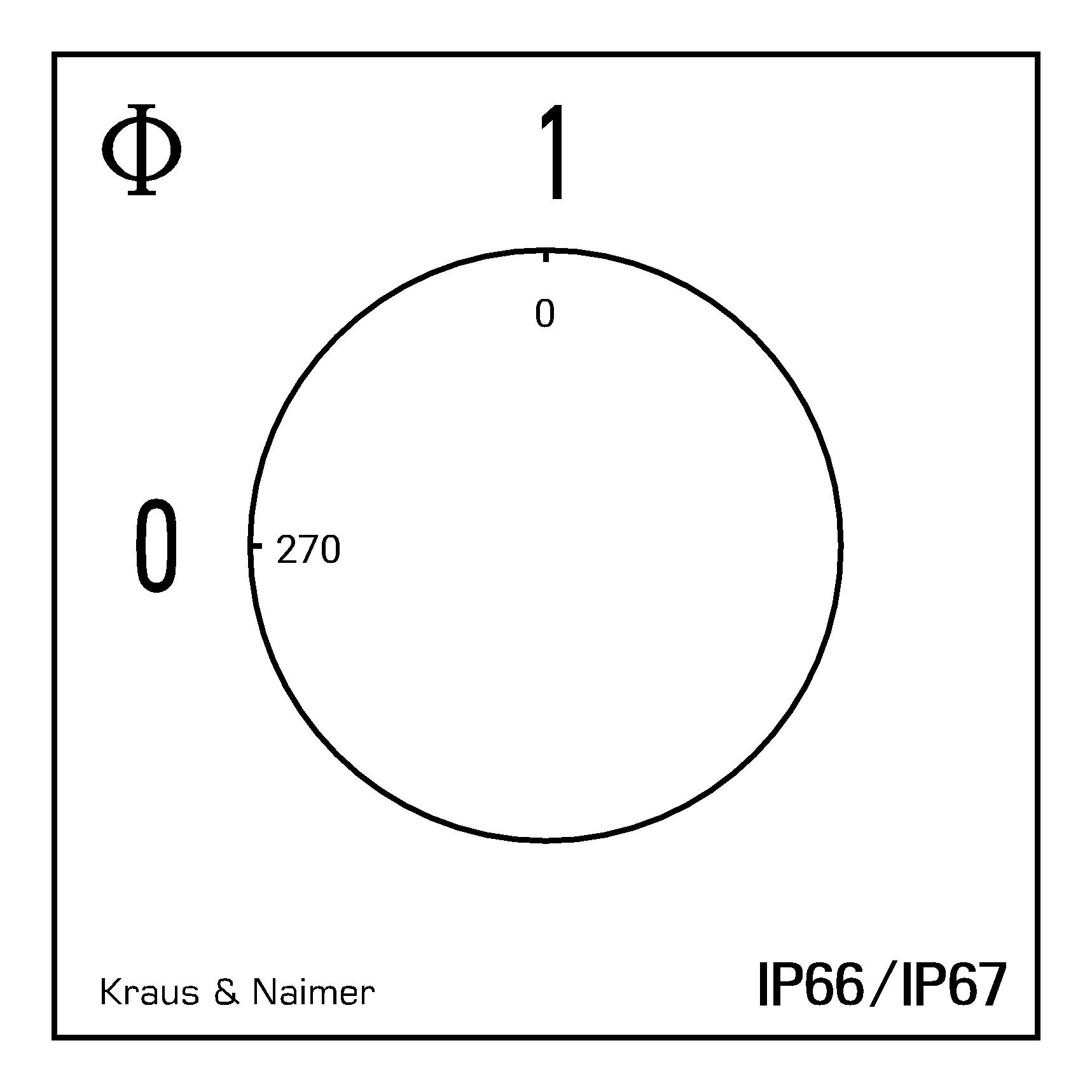 Ausschalter; 3-polig; 0-1; Kunststoffgehäuse