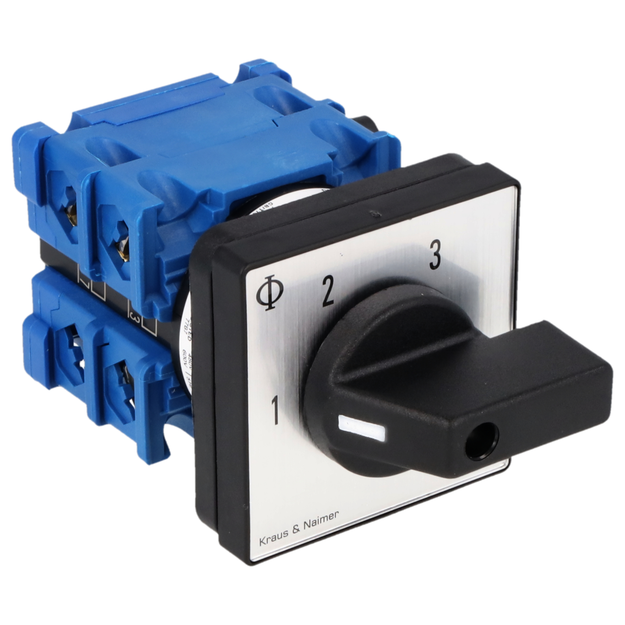 Stufenschalter 1-3; 1-polig; 1-2-3; Fronteinbau 4-Loch