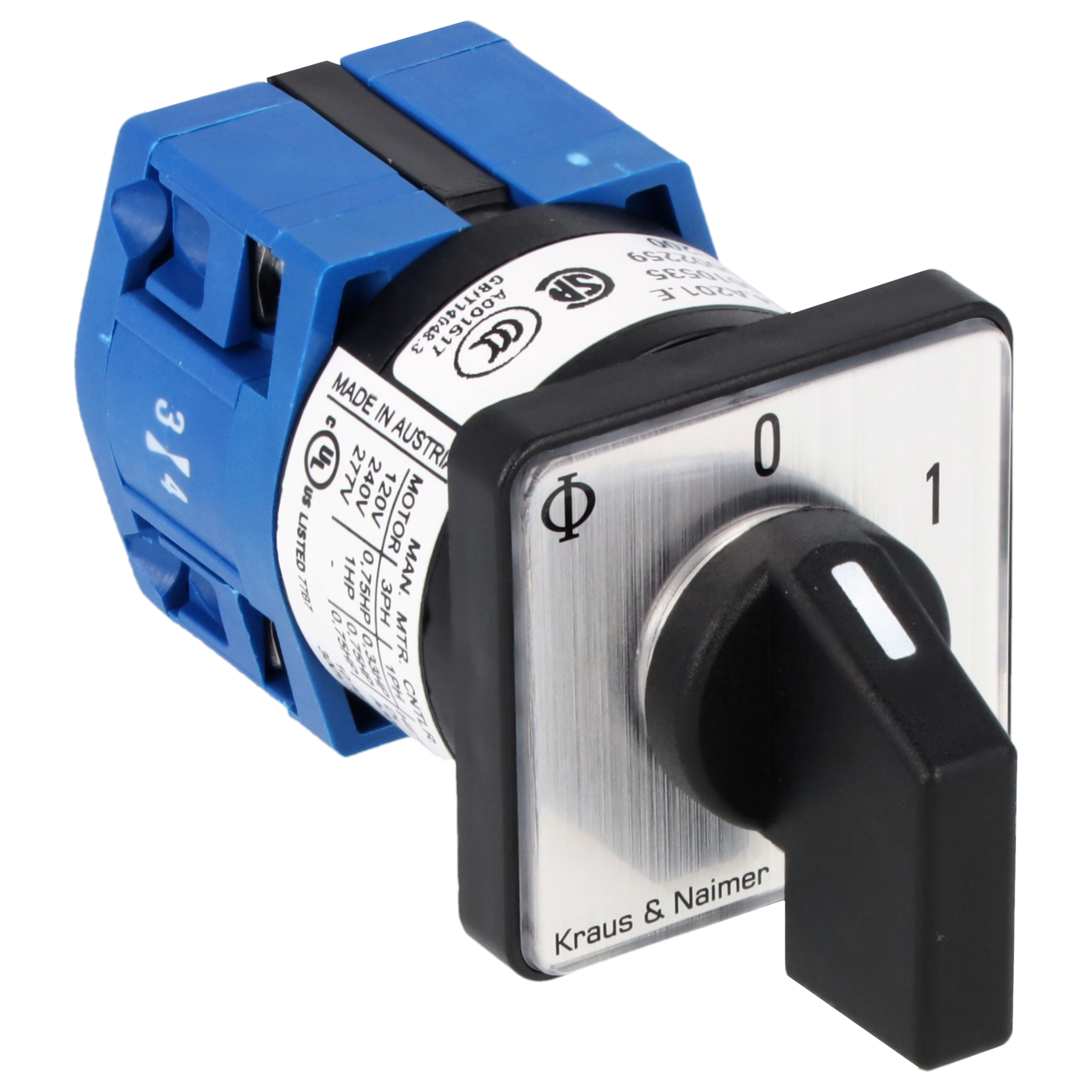 ON/OFF switch; 2-pole; 0-1; Panel mounting 2-hole