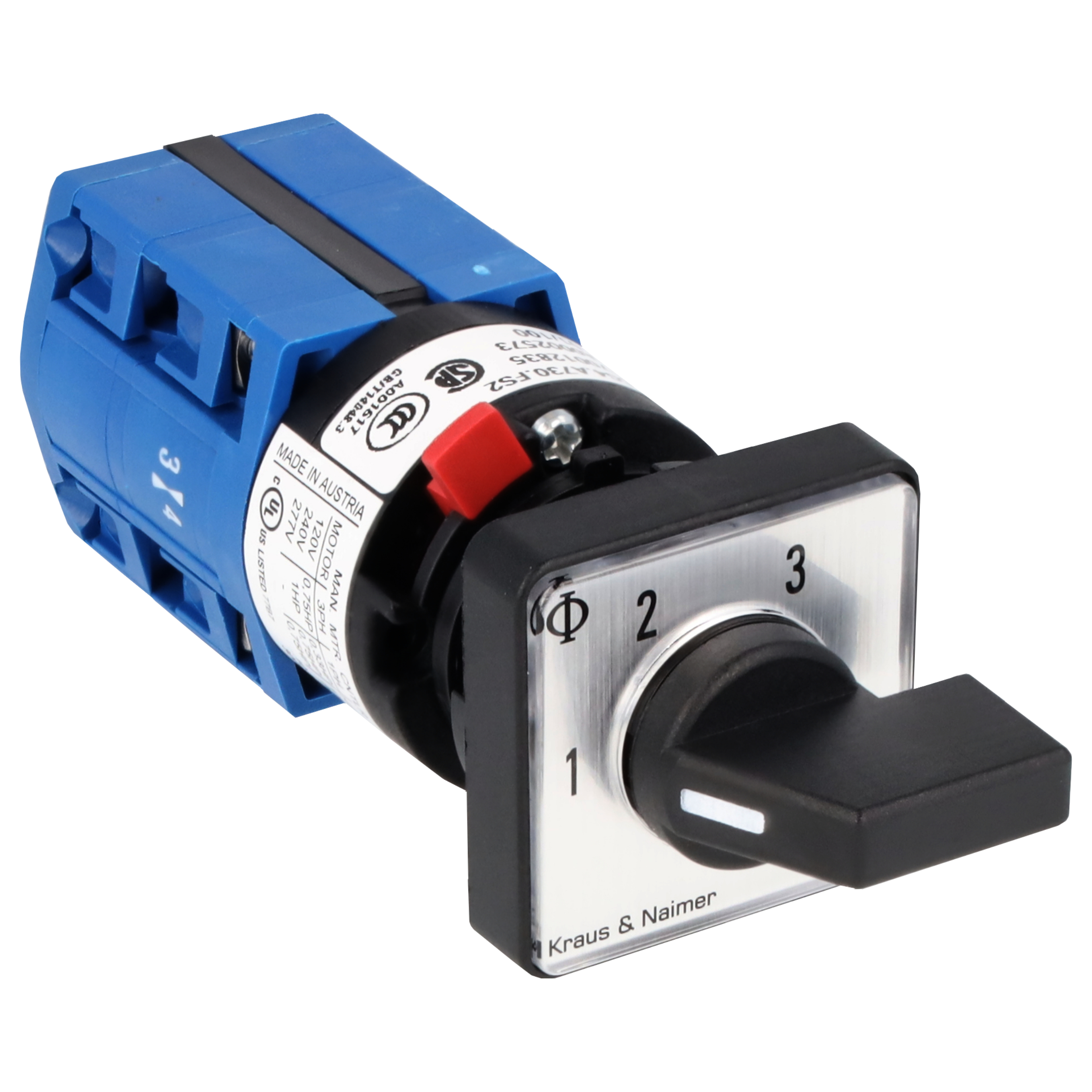 Multi-step switch 1-3; 1-pole; 1-2-3; single hole mounting