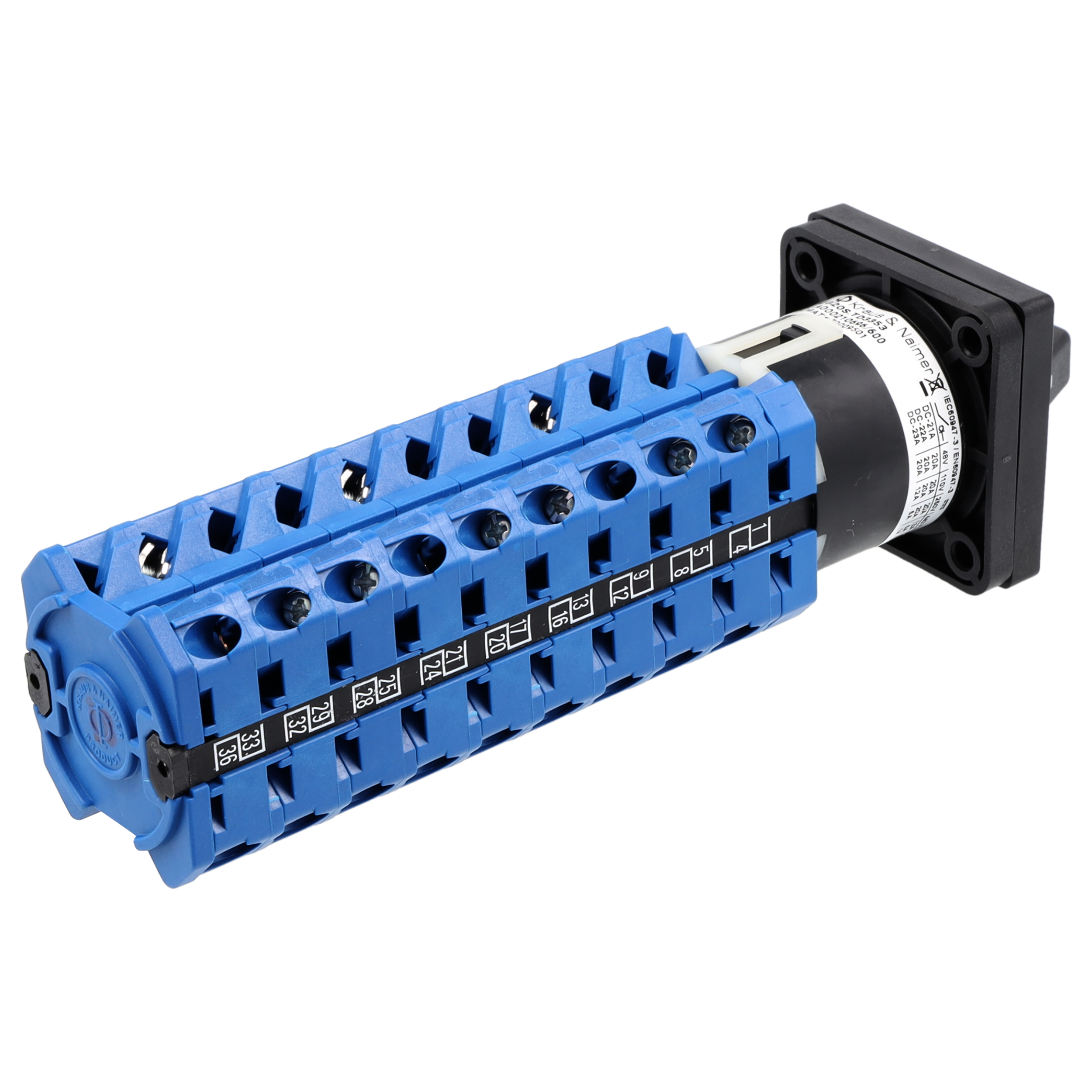 DC - Changeover switch w. OFF; 4-pole; 1-0-2; Panel mounting 4-hole