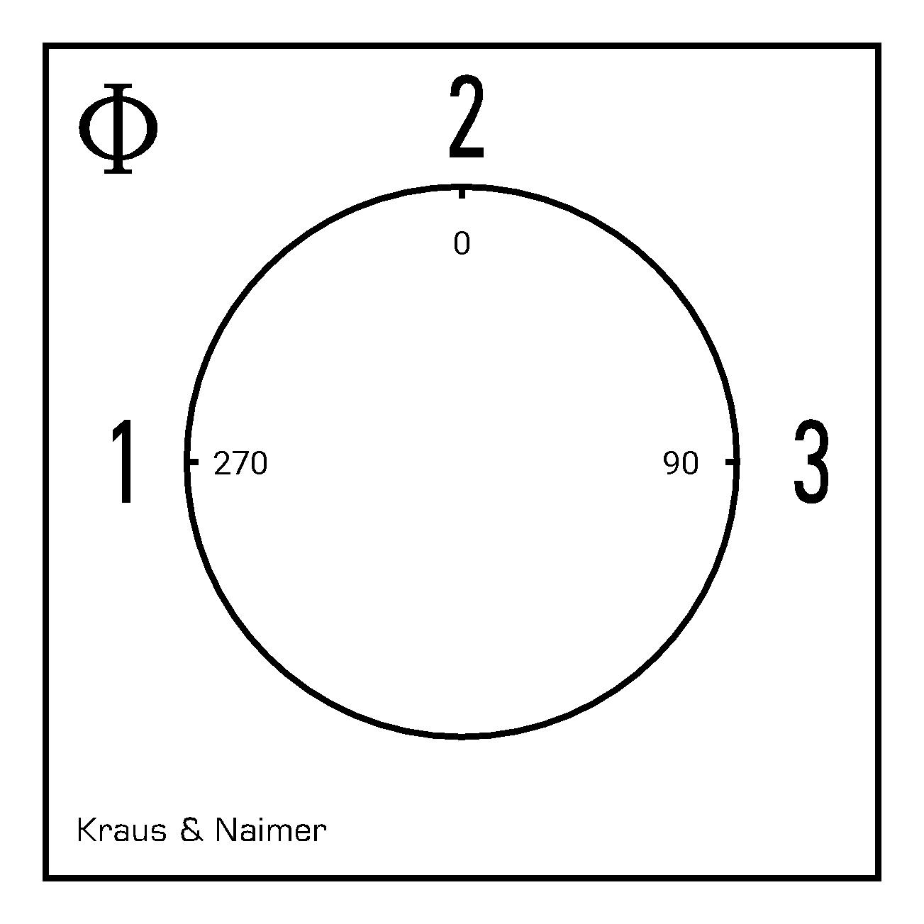 Ammeter changeover switch; 1-2-3; single hole mounting