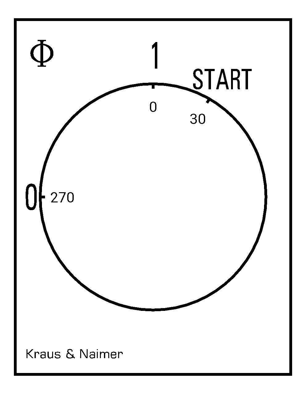 Ein-Aus-Schalter, galv.getr.; 0-1-START; Reiheneinbau