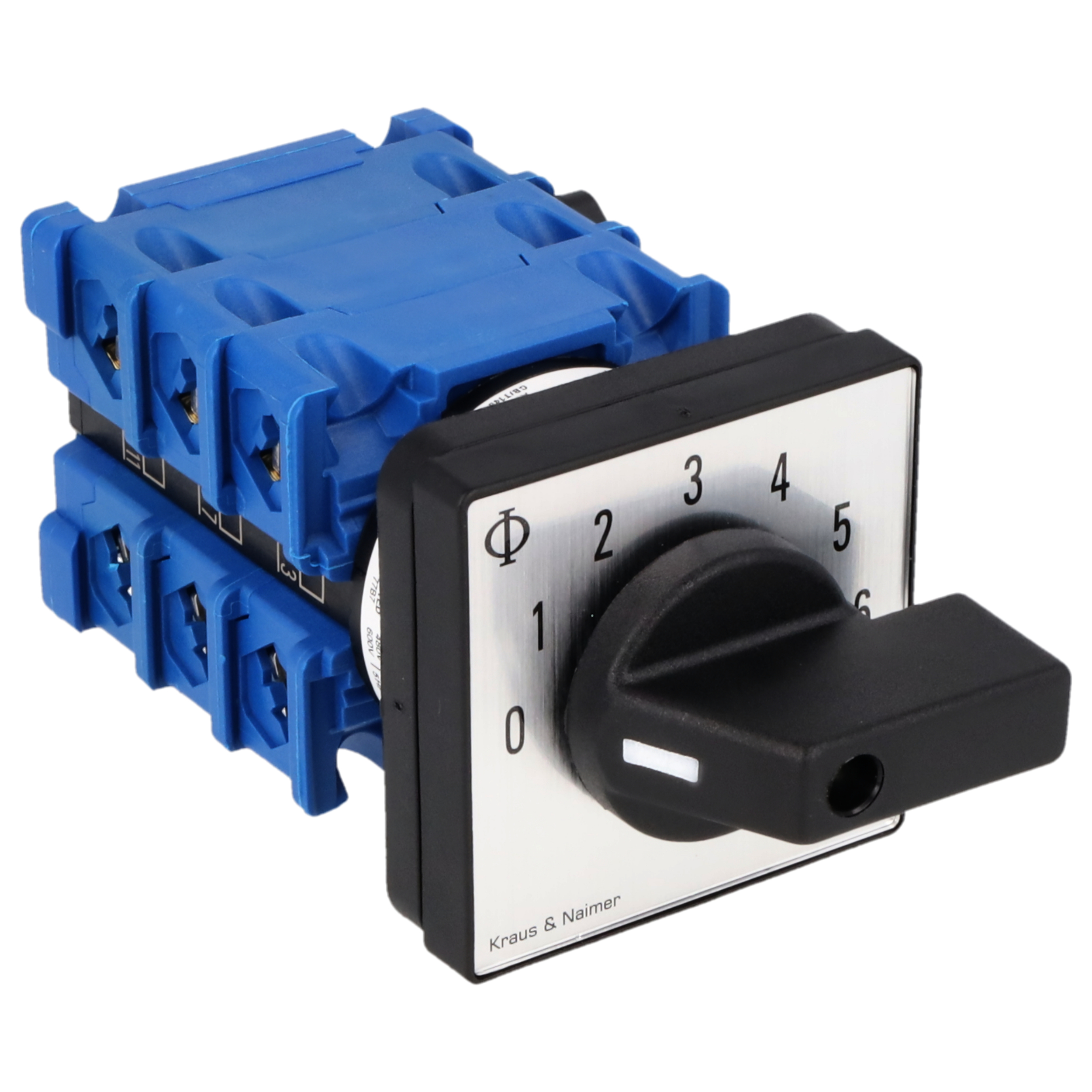 Multi-step switch 0-6; 1-pole; 0->6; Panel mounting 4-hole