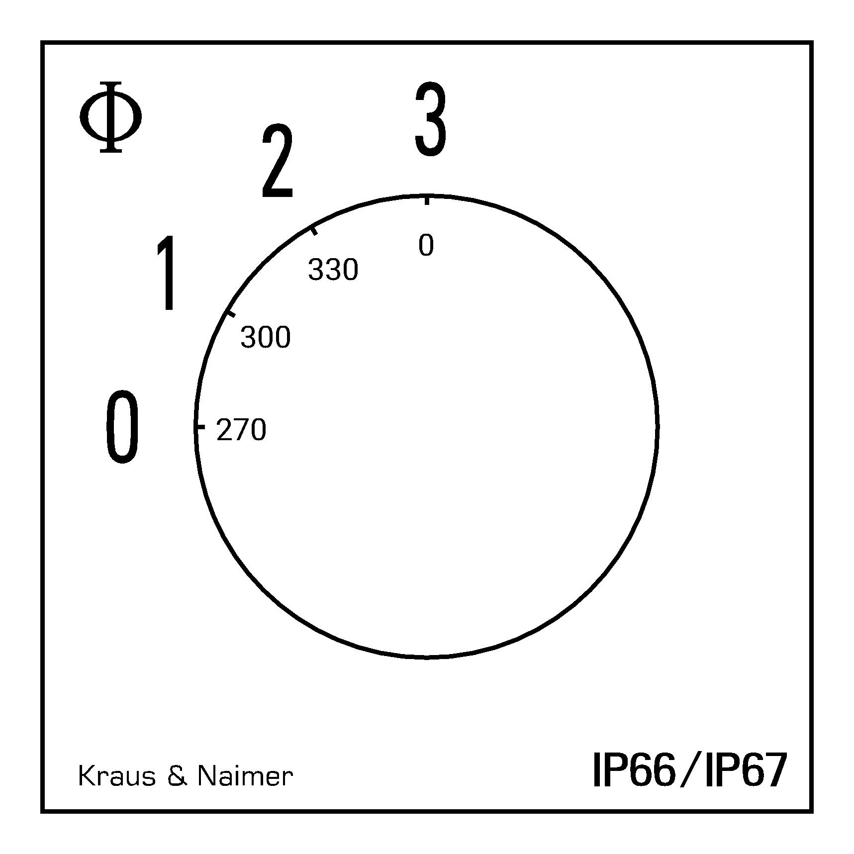 Gruppenschalter 3 Gr.; 1-polig; 0-1-2-3; Kunststoffgehäuse