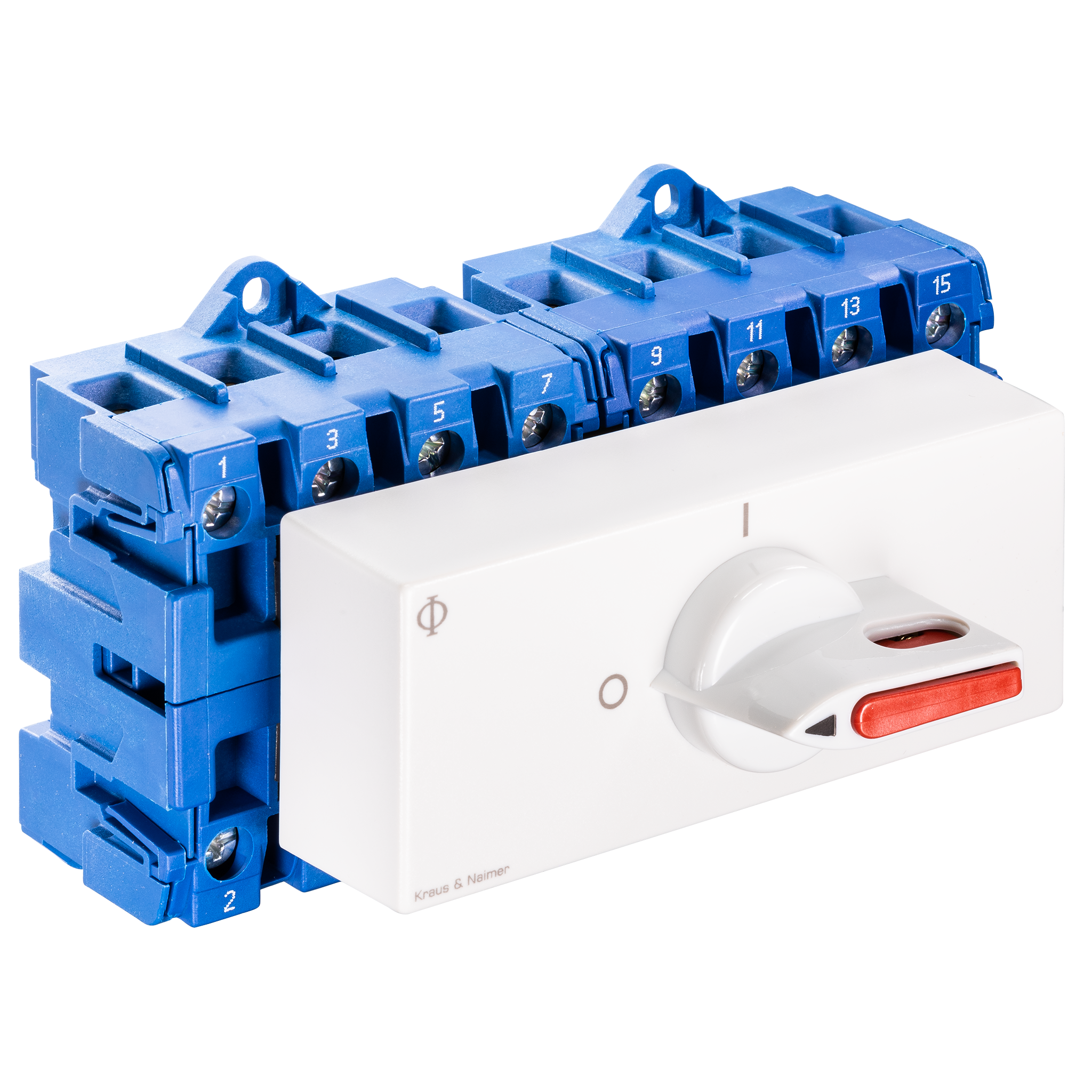DC - Main switch; ON/OFF switch; 8-pole; 0-I; Base mounting/DIN rail mounting; Padlock Device; electric gray, locking bar flag red
