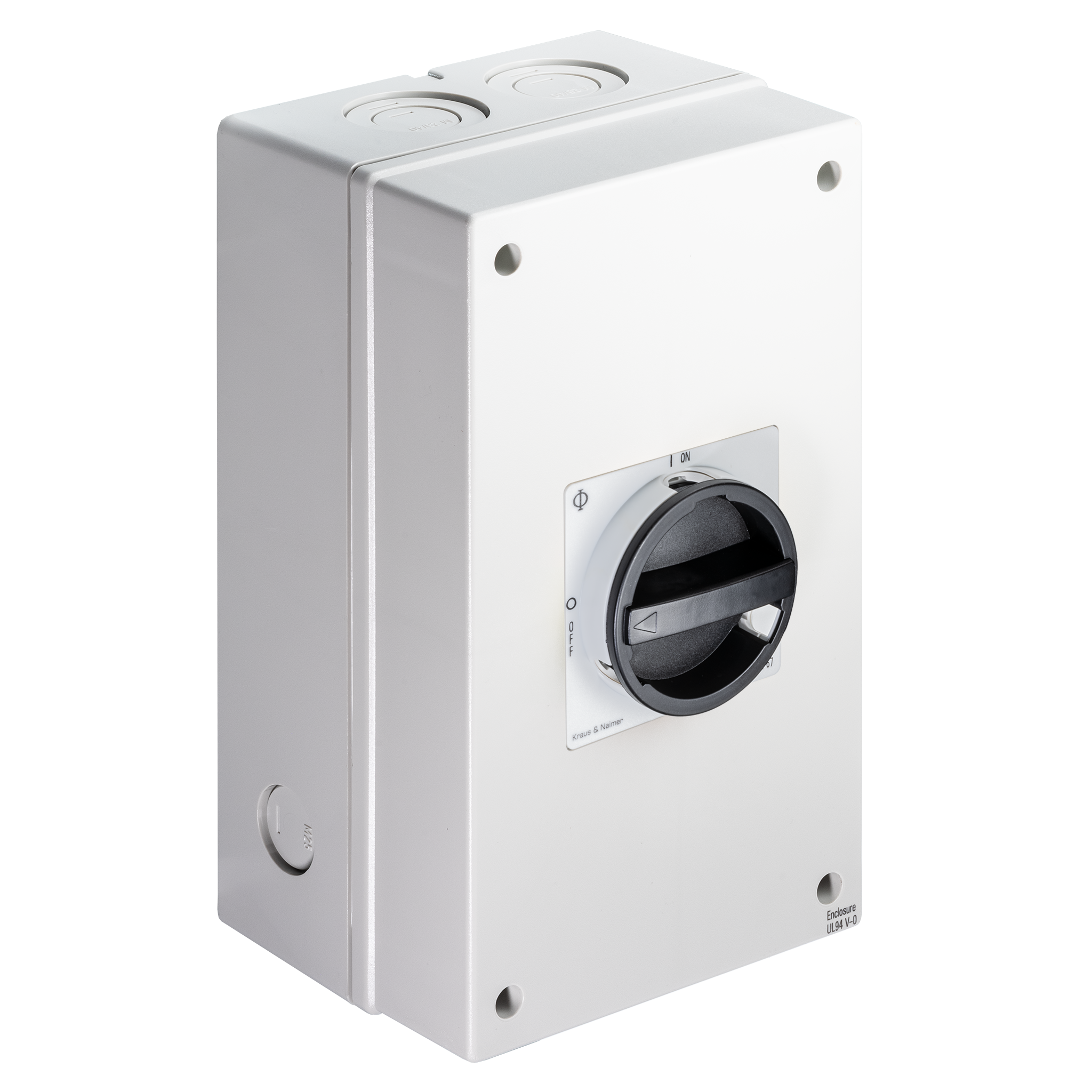 ON/OFF switch; 3-pole; 0OFF-ION; Plastic housing; Auxiliary Contact