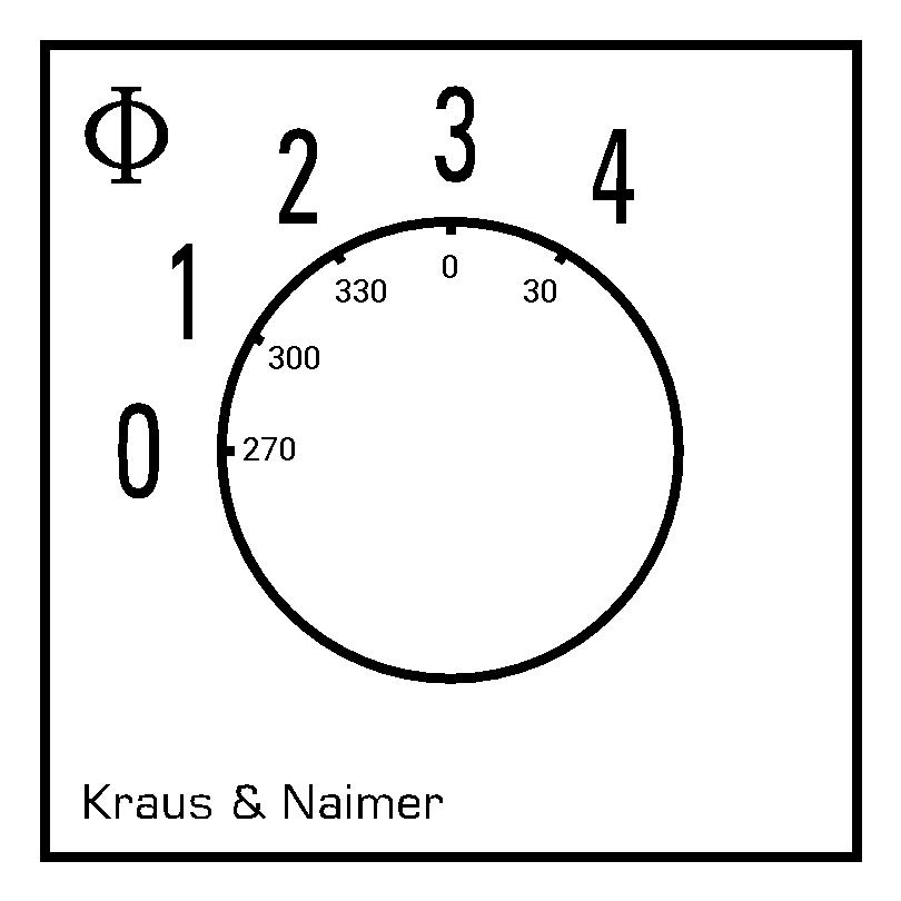Multi-step switch 0-4; 1-pole; 0->4; single hole mounting