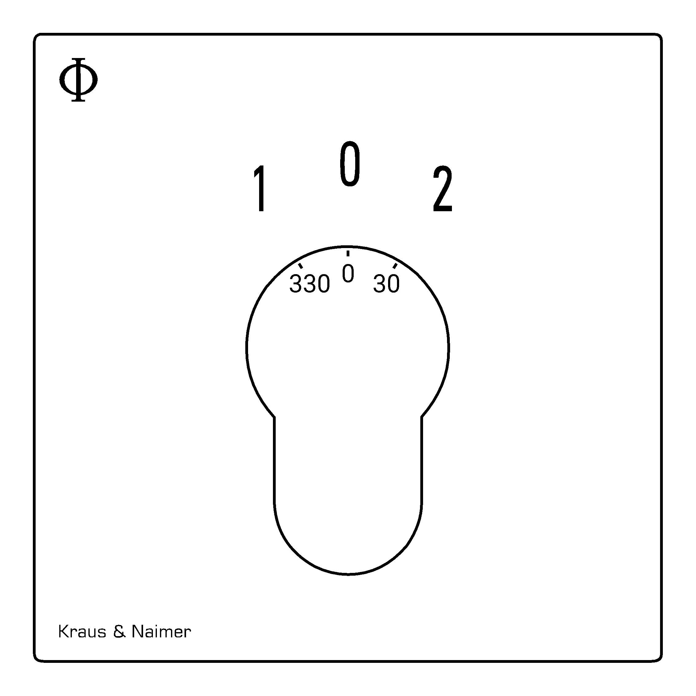 Key switch; Changeover switch w. OFF, SR; 1-pole; 1-0-1; Flush mounting; Key-Lock Device