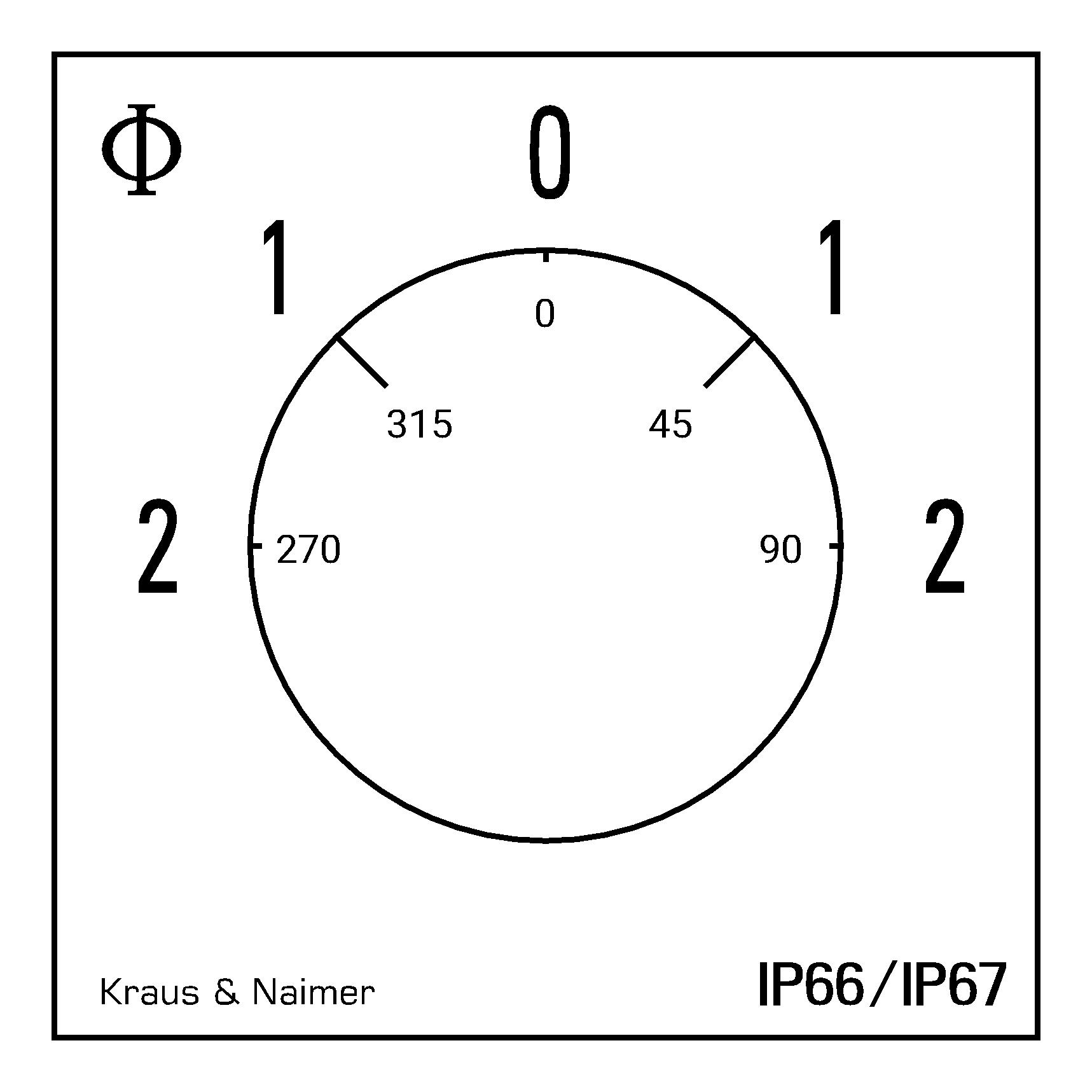Reversing motor switch; 2-1-0-1-2; Plastic housing