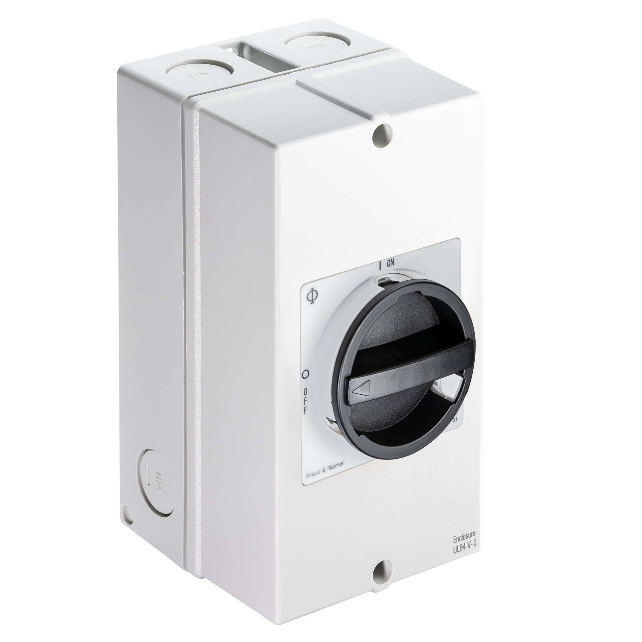 ON/OFF switch; 3-pole; 0OFF-ION; Plastic housing; Auxiliary Contact