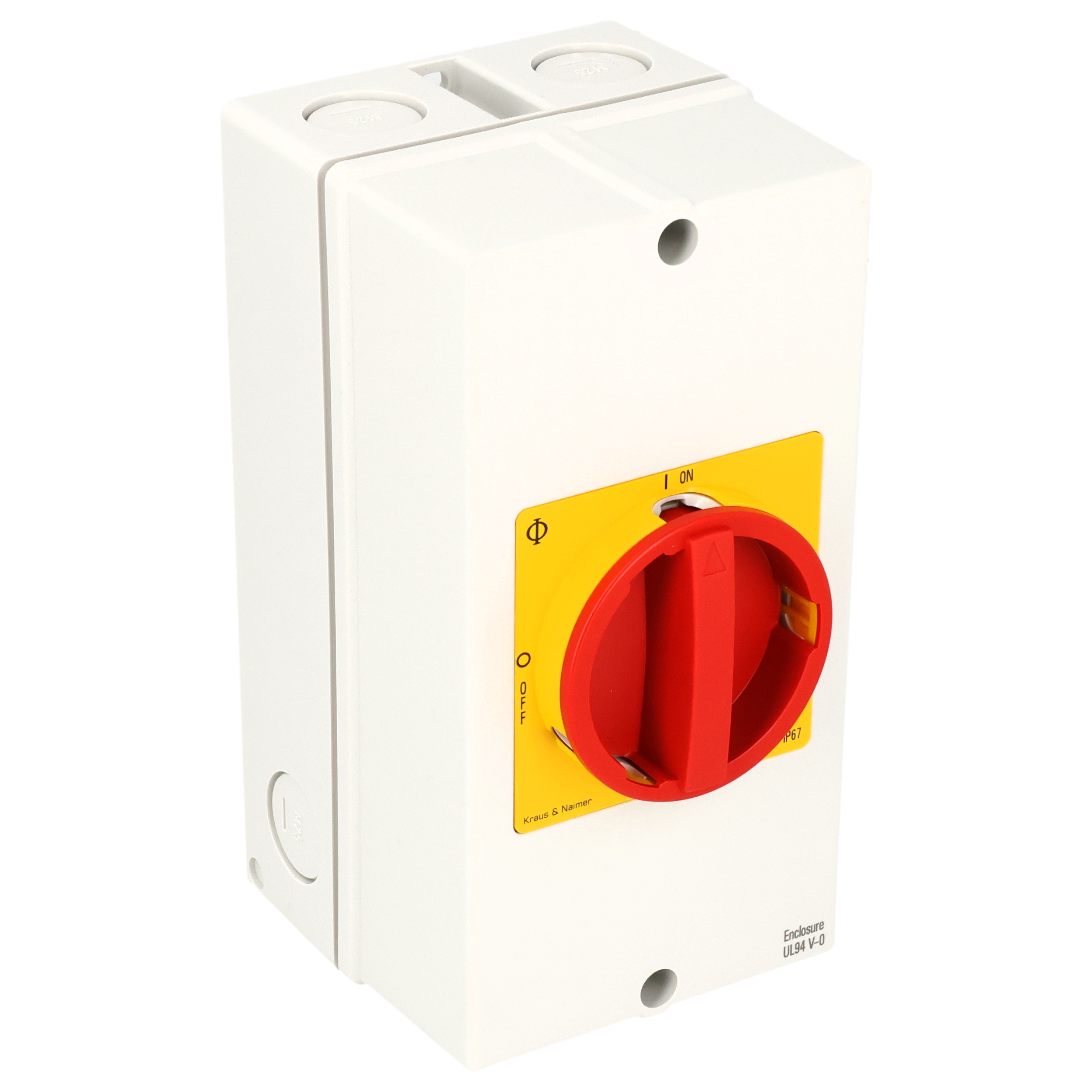 ON/OFF switch; 3-pole; 0OFF-ION; Plastic housing