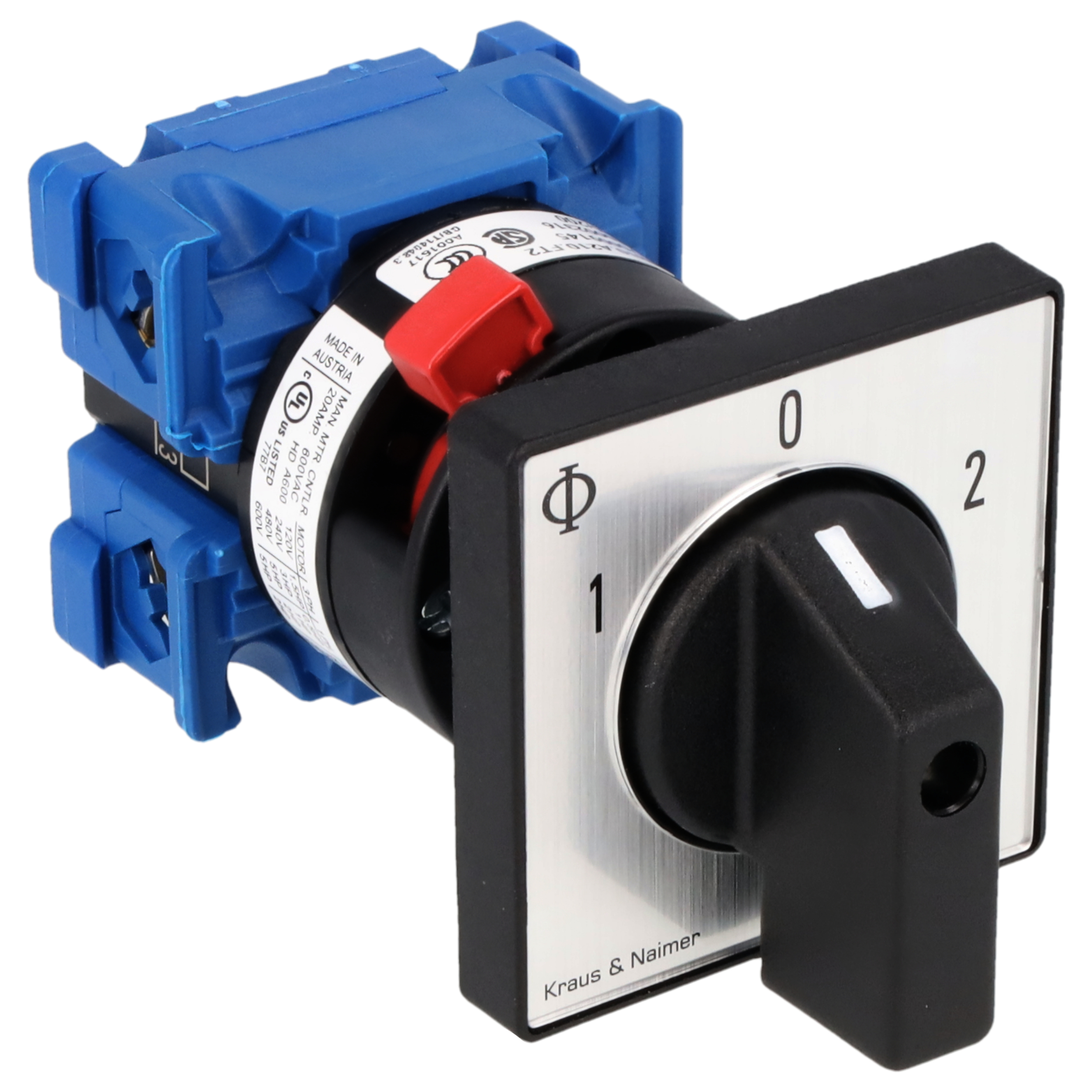 Umschalter m.0; 1-polig; 1-0-2; Zentralbefestigung