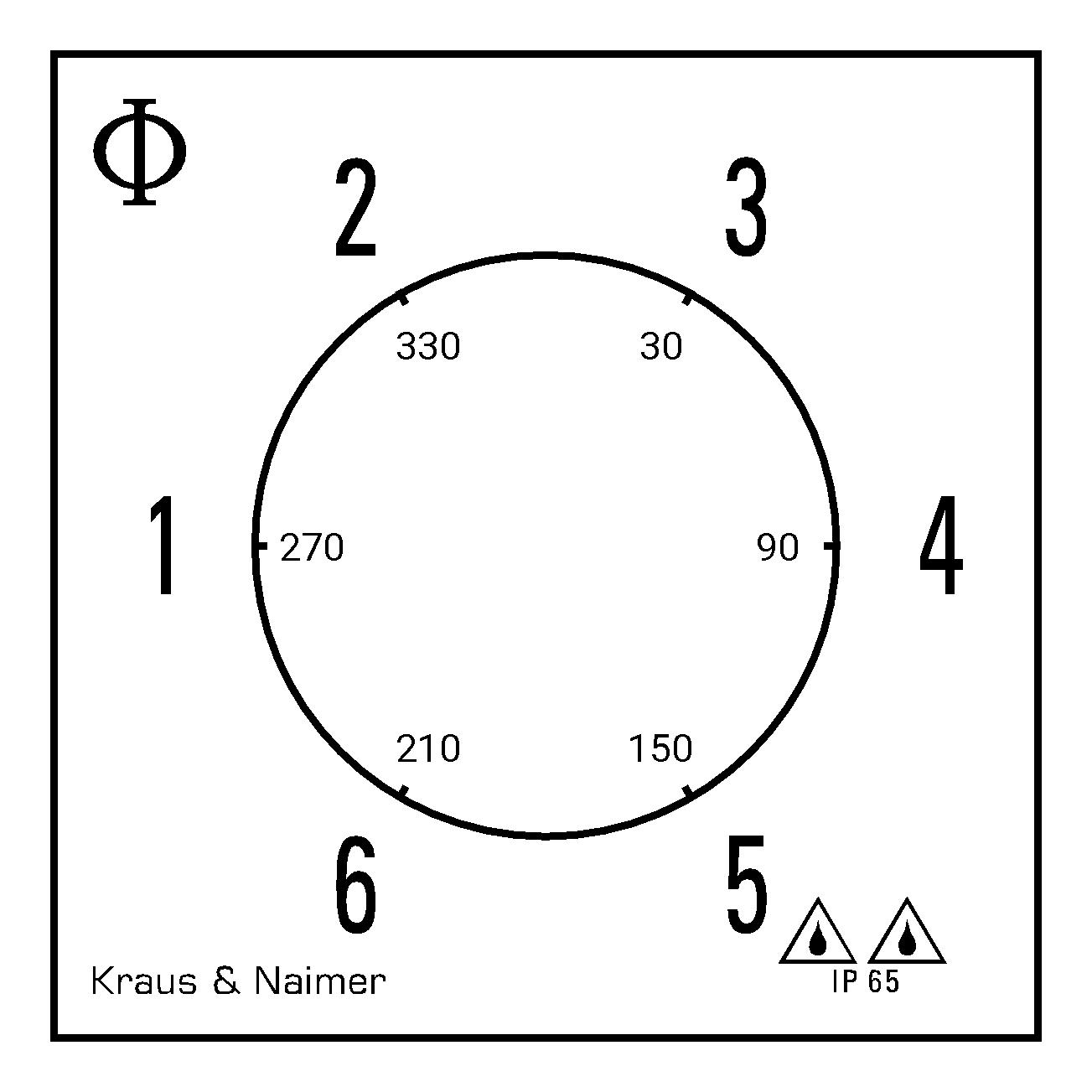 Multi-step switch 1-6; 1-pole; 1->6; Plastic housing