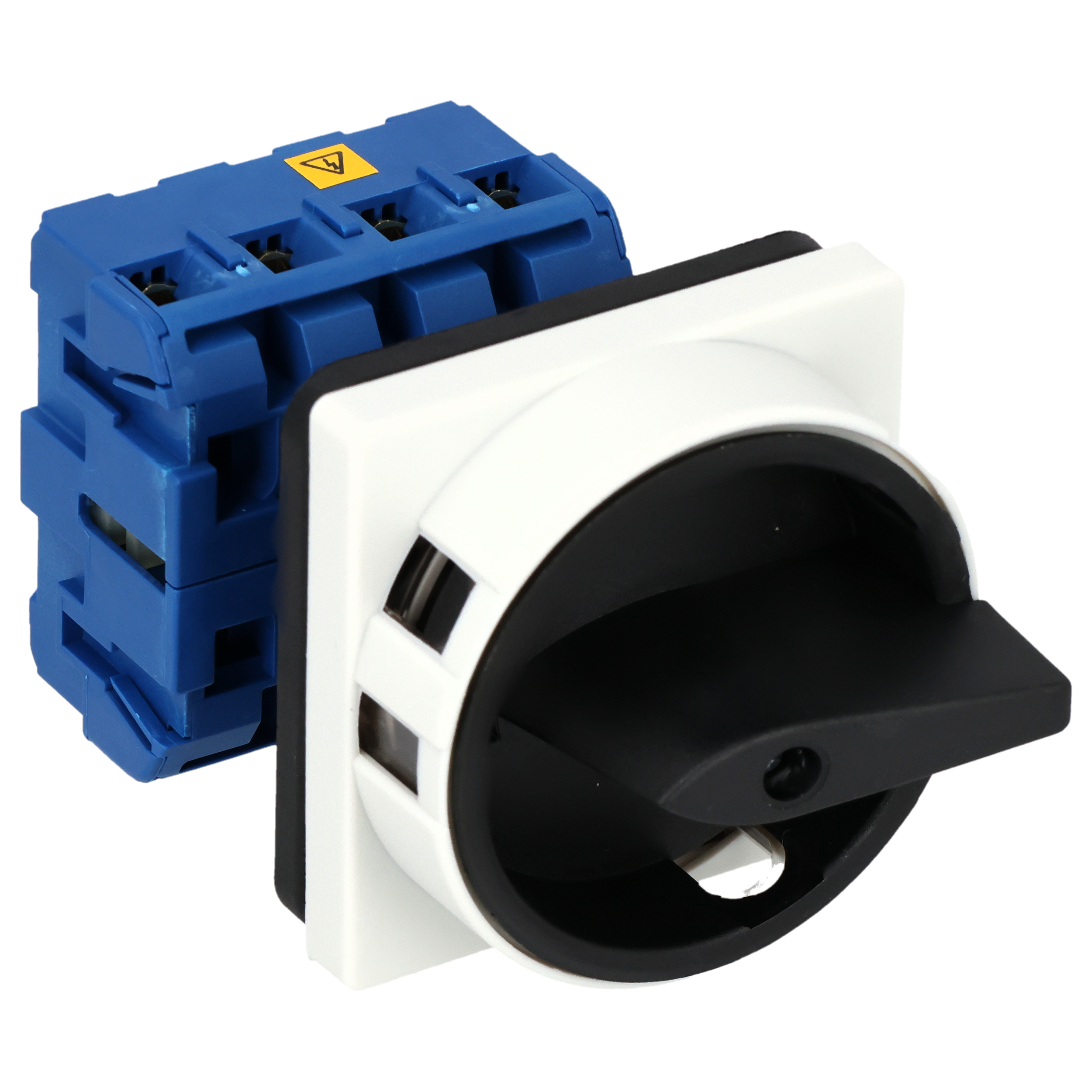 Hauptschalter; Ausschalter; 4-polig; 0-I; Fronteinbau 4-Loch; Sperrvorrichtung; schwarz