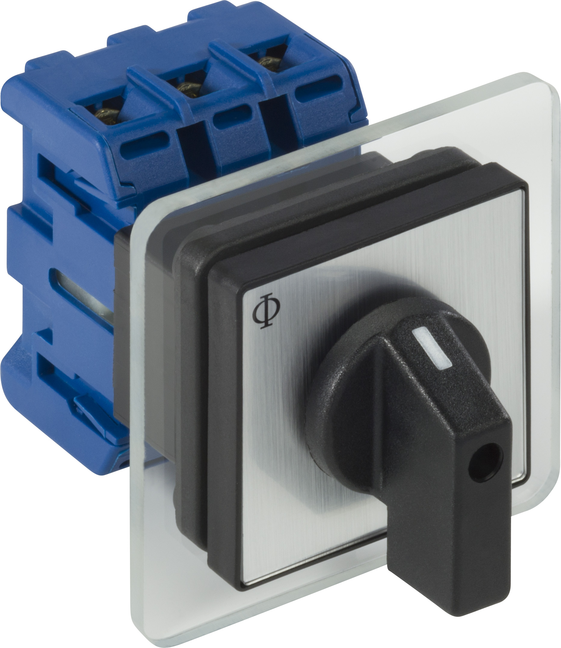 DC - Main switch; ON/OFF switch; 6-pole; 0-I; Base mounting/DIN rail mounting; Padlock Device; black, locking bar flag red