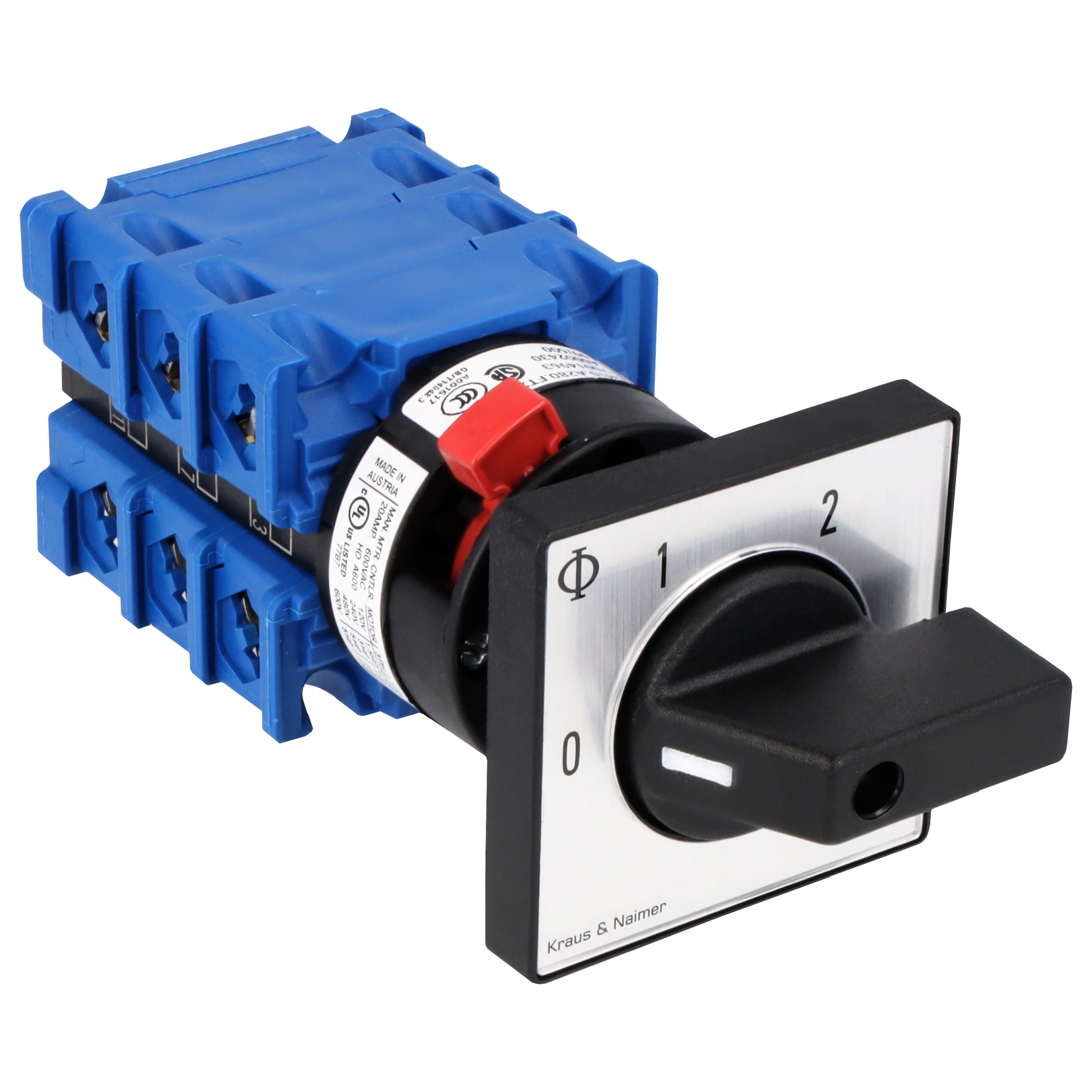 Stufenschalter 0-2; 3-polig; 0-1-2; Zentralbefestigung