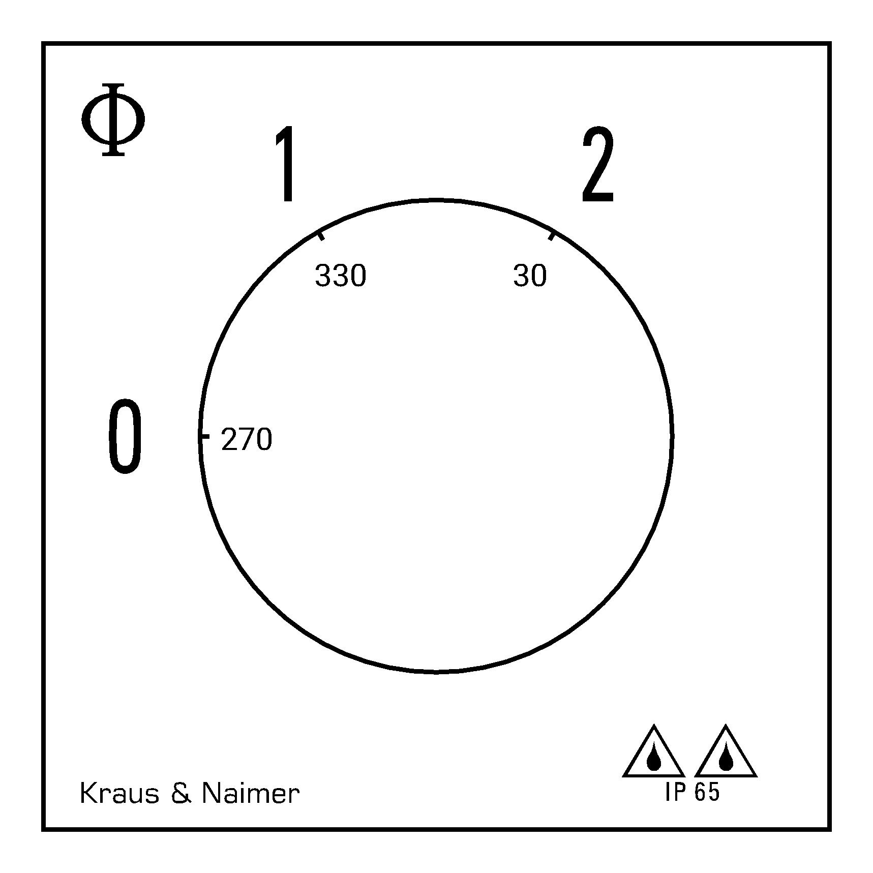 Gruppenschalter 2 Gr.; 1-polig; 0-1-2; Kunststoffgehäuse